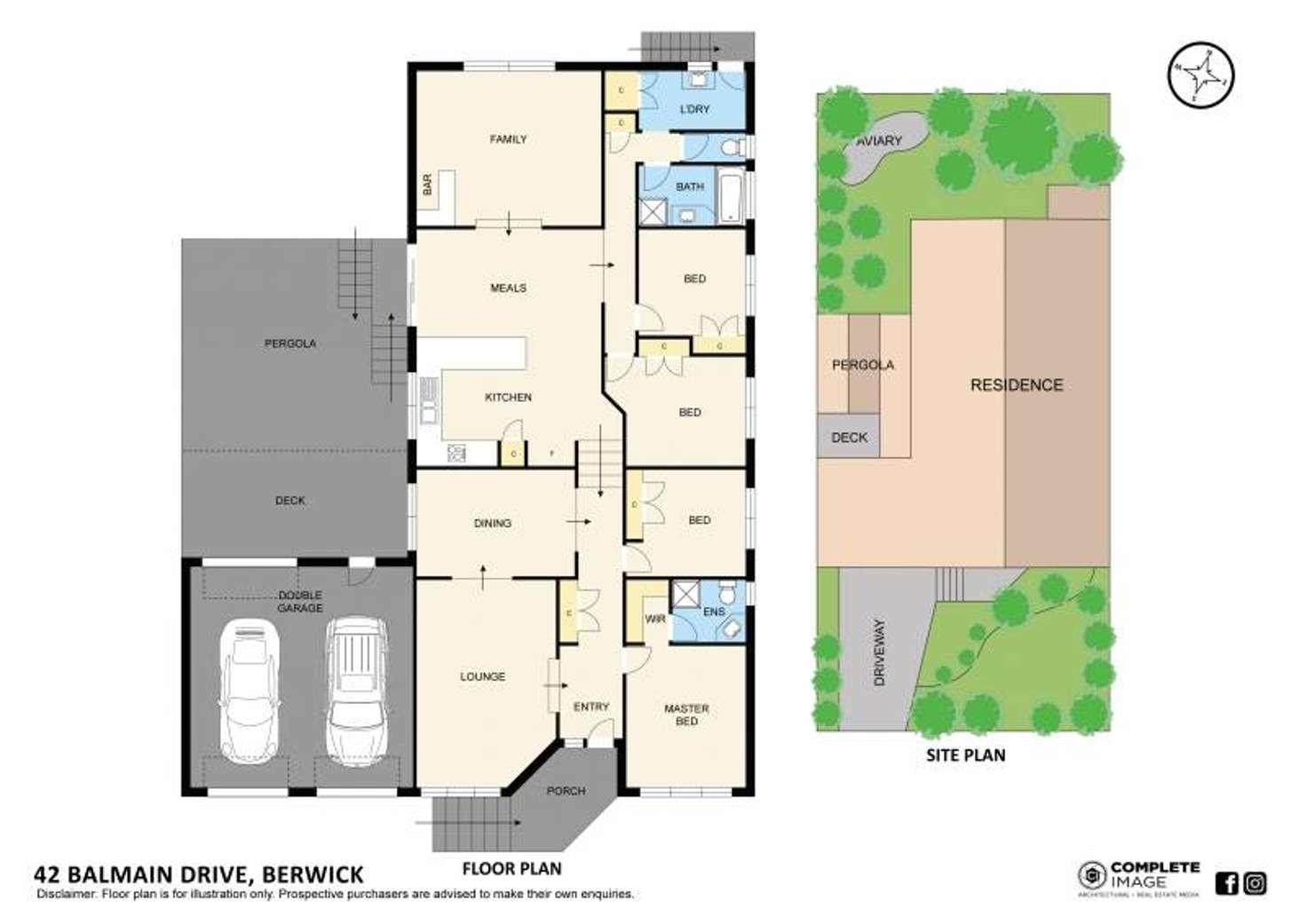 Floorplan of Homely house listing, 42 Balmain Drive, Berwick VIC 3806