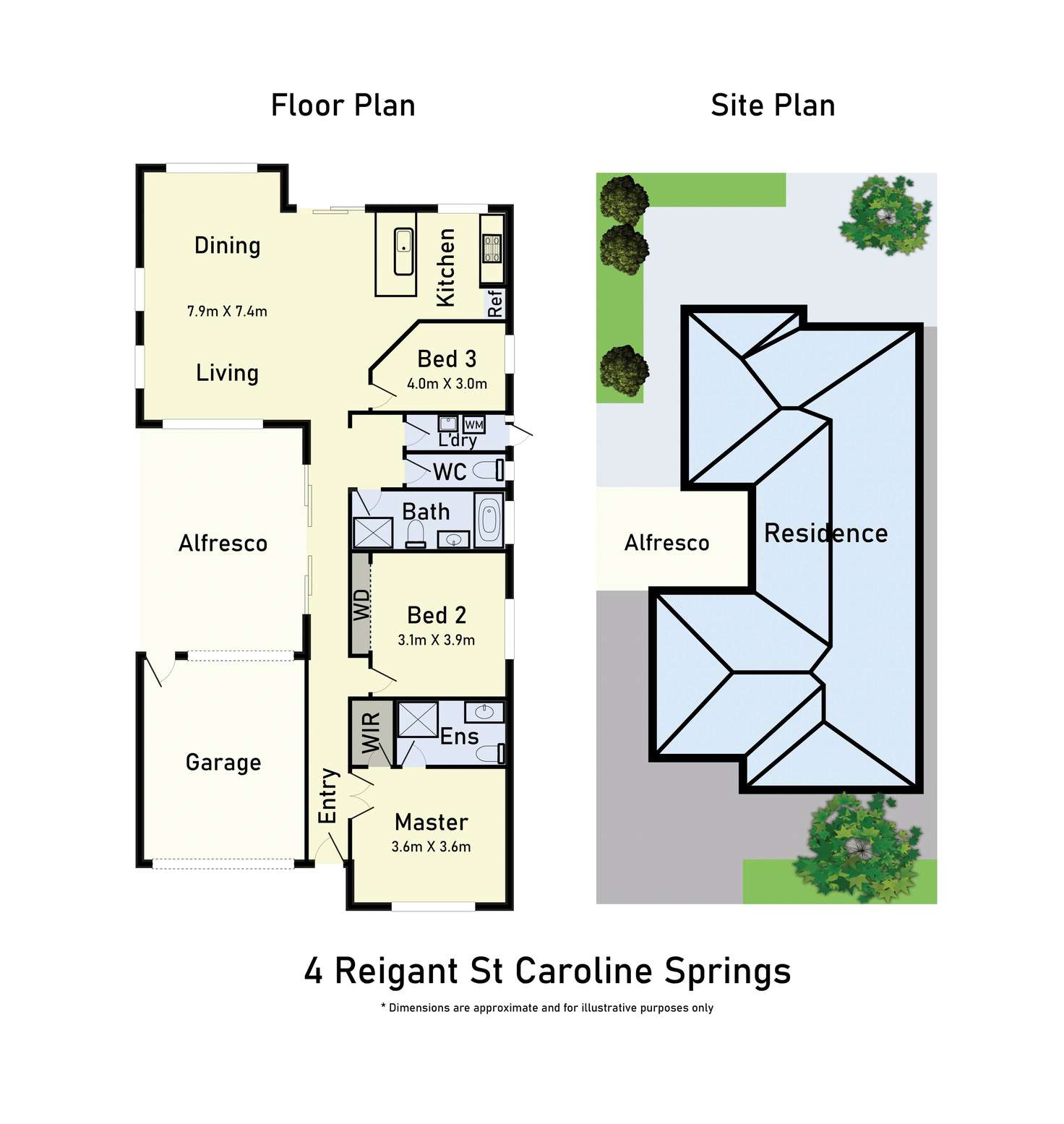 Floorplan of Homely house listing, 4 Reigate Street, Caroline Springs VIC 3023