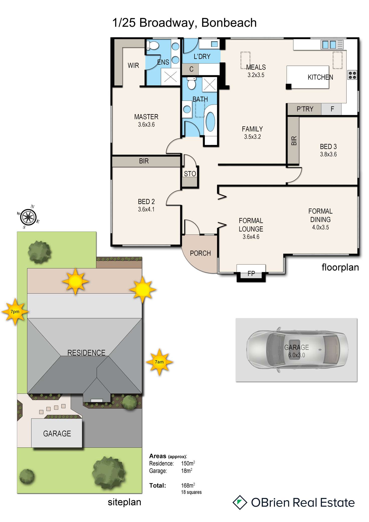 Floorplan of Homely unit listing, 1/25 Broadway, Bonbeach VIC 3196