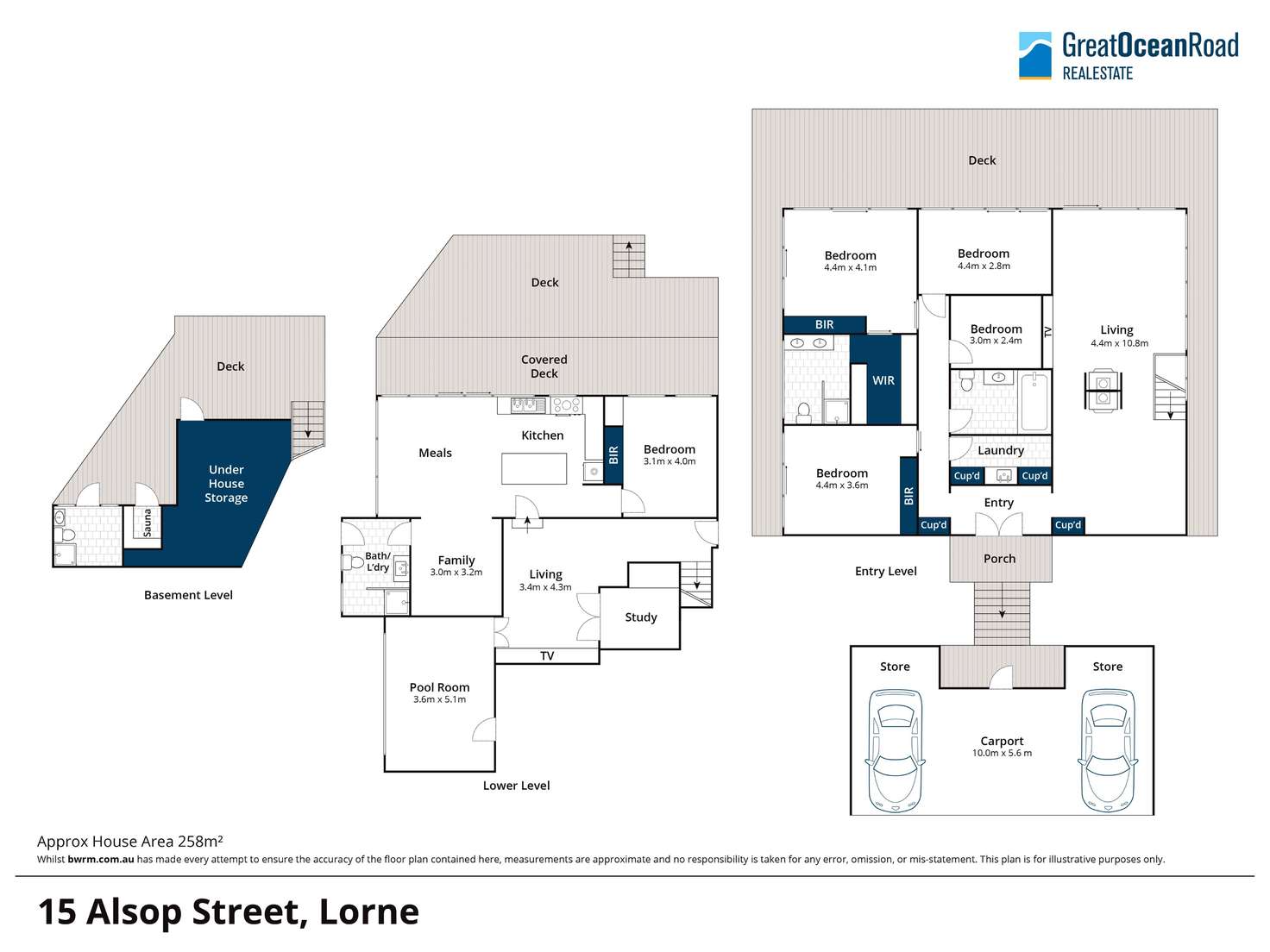 Floorplan of Homely house listing, 15 Alsop Street, Lorne VIC 3232