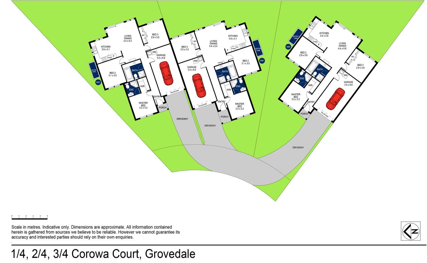 Floorplan of Homely townhouse listing, 4B Corowa Court, Grovedale VIC 3216
