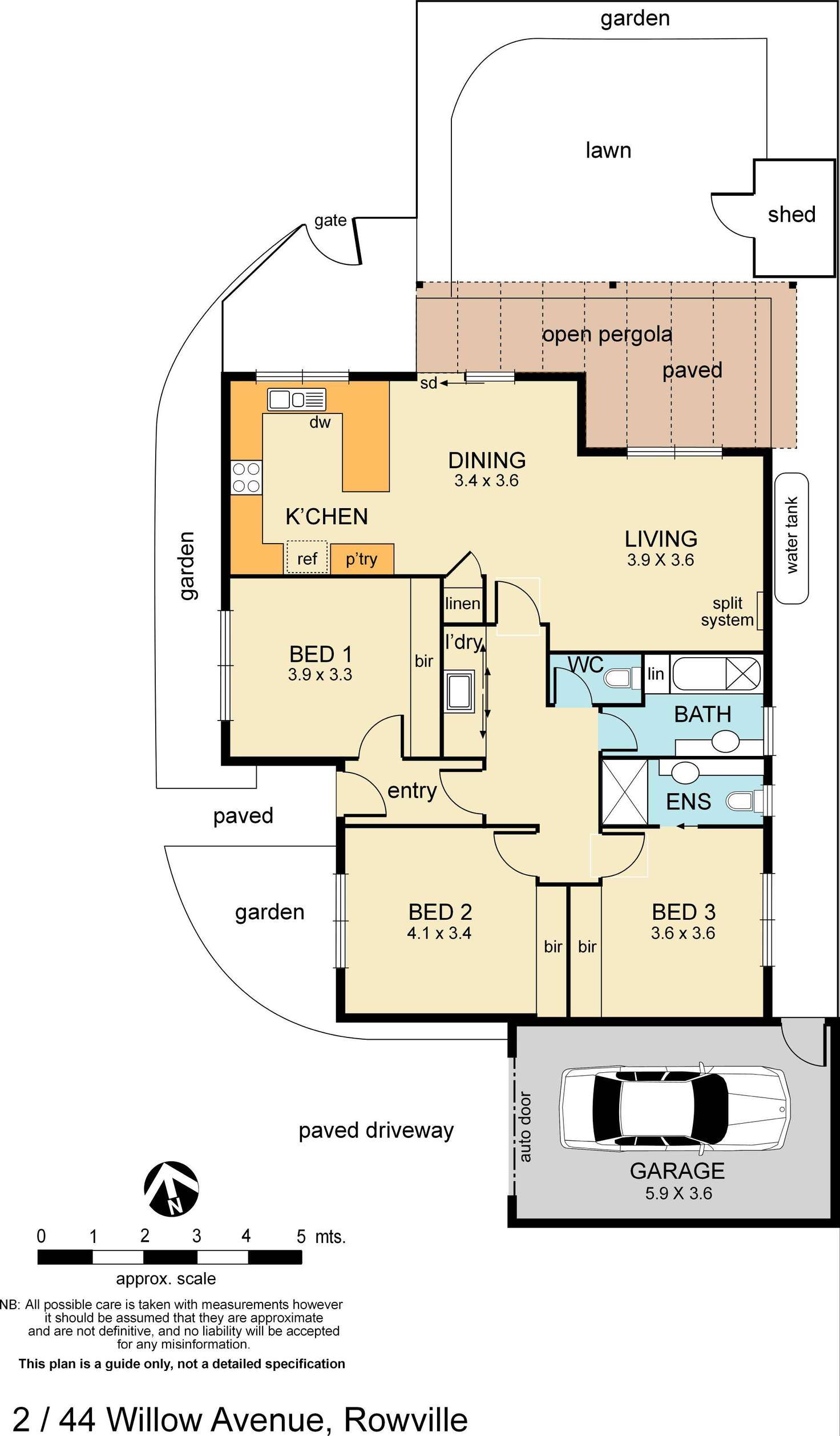 Floorplan of Homely townhouse listing, 2/44 Willow Avenue, Rowville VIC 3178