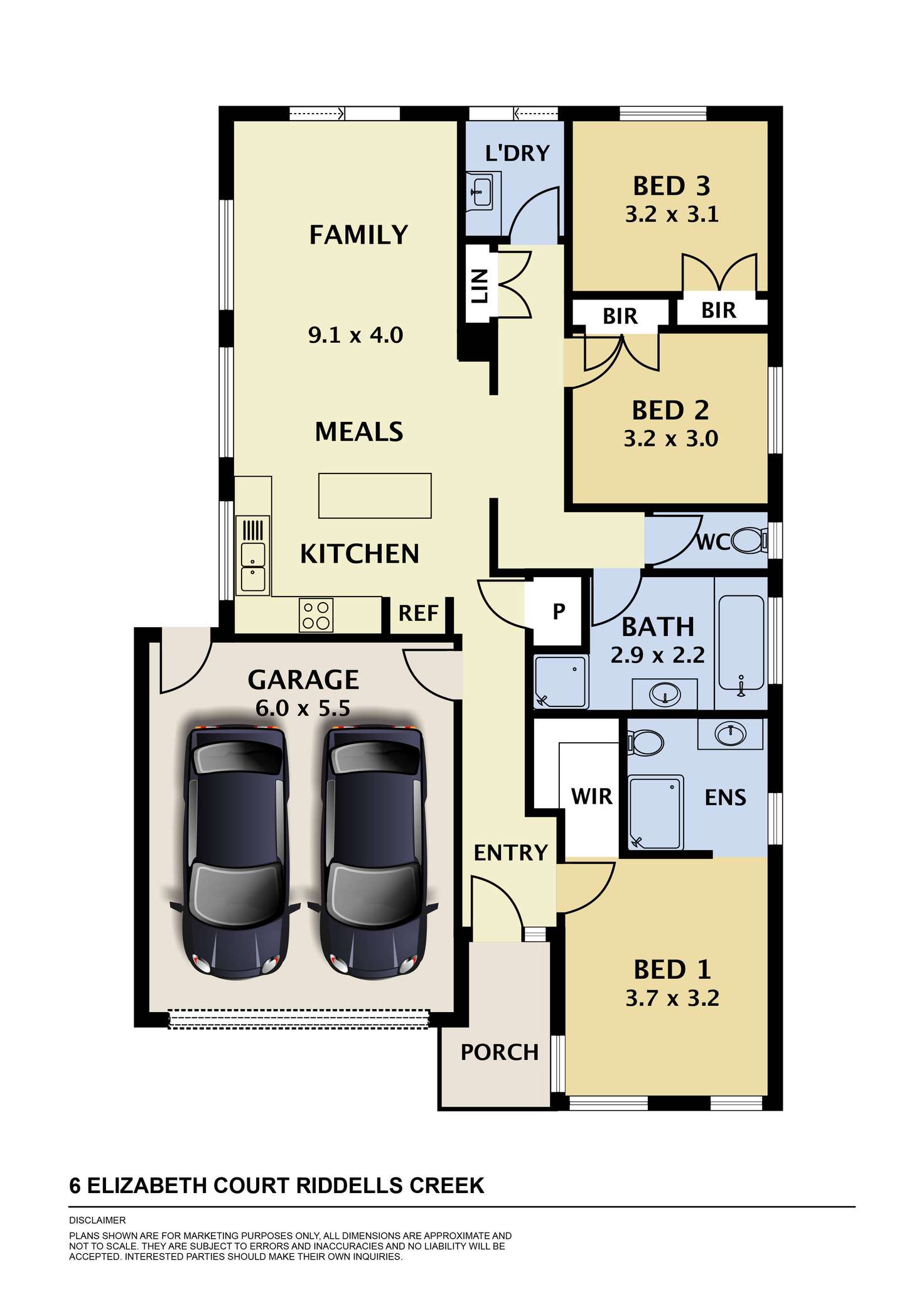 Floorplan of Homely house listing, 6 Elizabeth Court, Riddells Creek VIC 3431