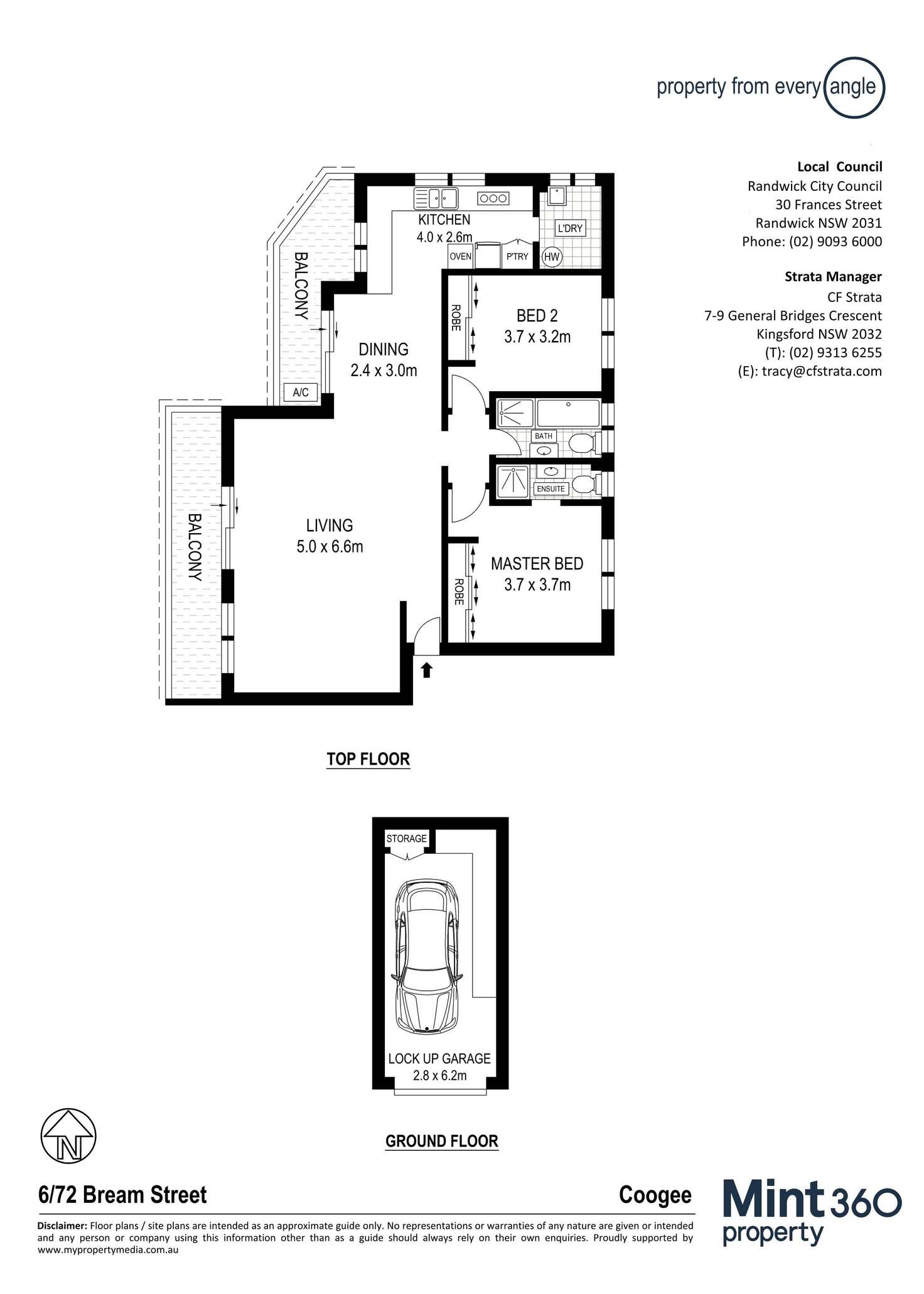 Floorplan of Homely apartment listing, 6/72 Bream Street, Coogee NSW 2034