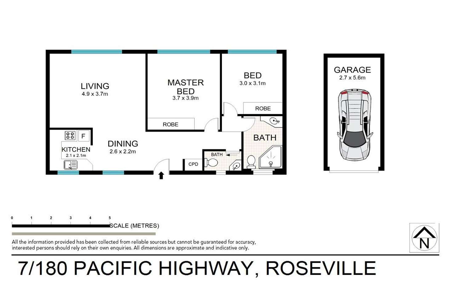 Floorplan of Homely apartment listing, 7/180 Pacific Highway, Roseville NSW 2069