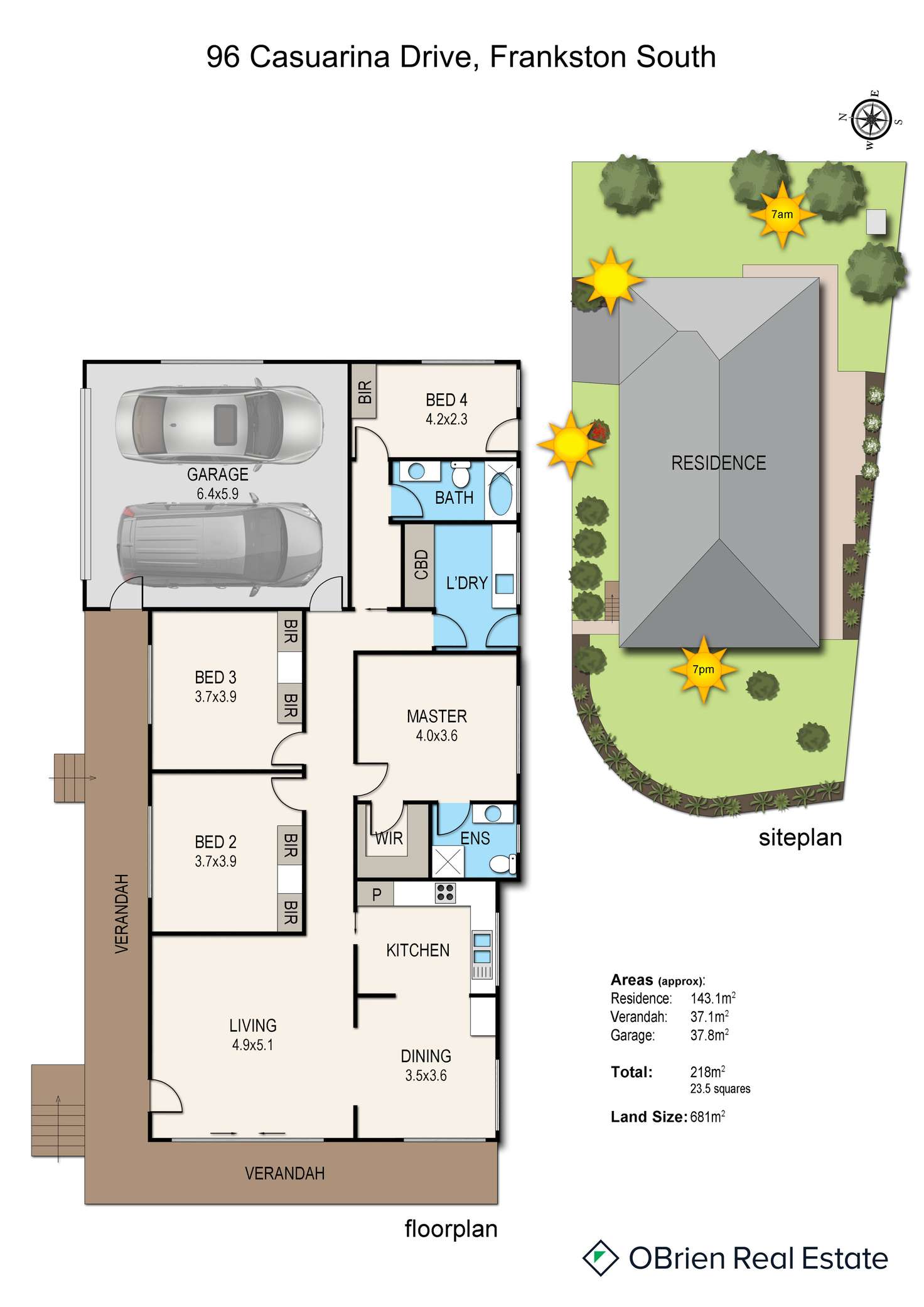 Floorplan of Homely house listing, 96 Casuarina Drive, Frankston South VIC 3199