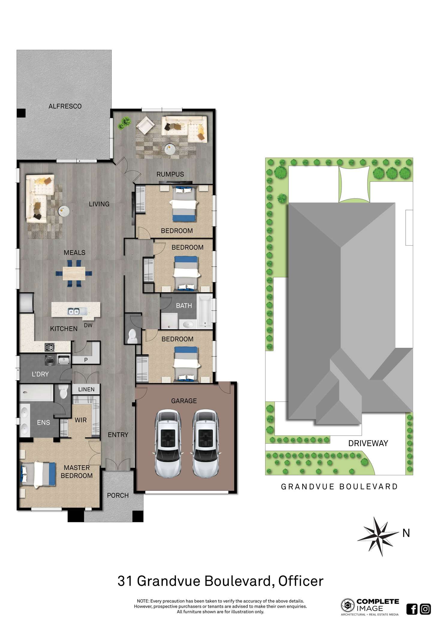 Floorplan of Homely house listing, 31 Grandvue Boulevard, Officer VIC 3809