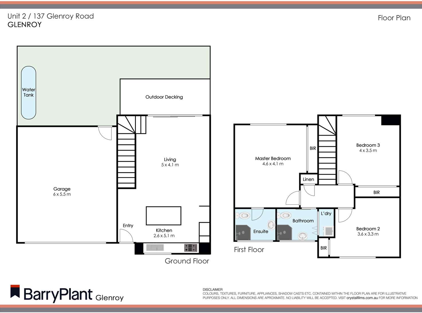 Floorplan of Homely townhouse listing, 2/137 Glenroy Road, Glenroy VIC 3046