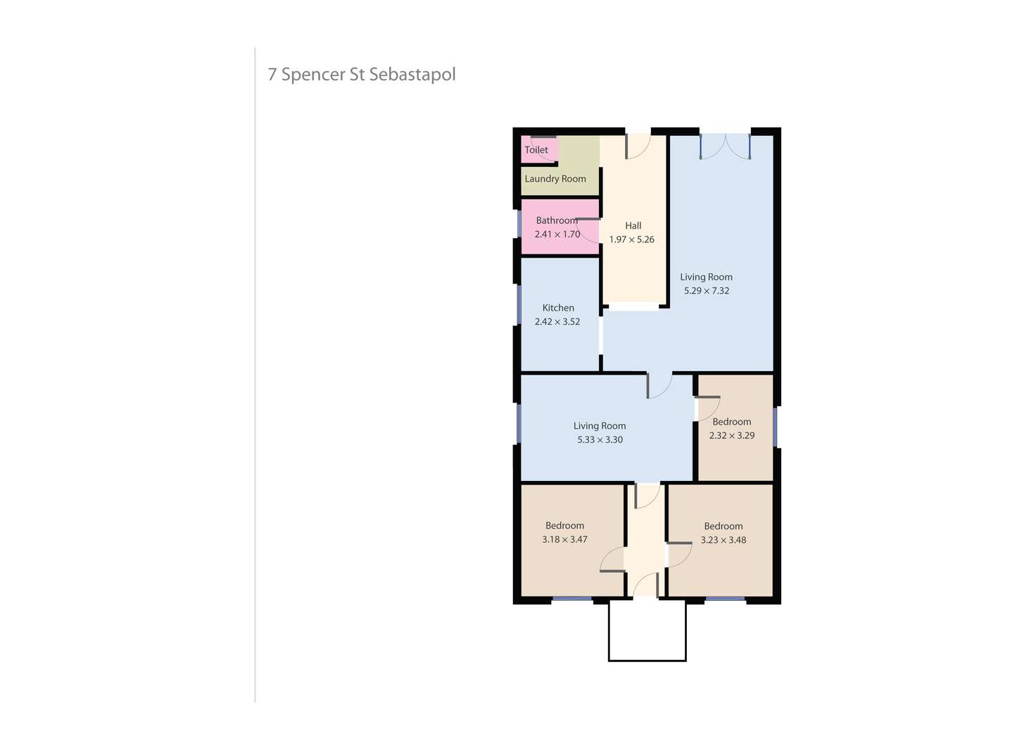 Floorplan of Homely house listing, 7 Spencer Street, Sebastopol VIC 3356