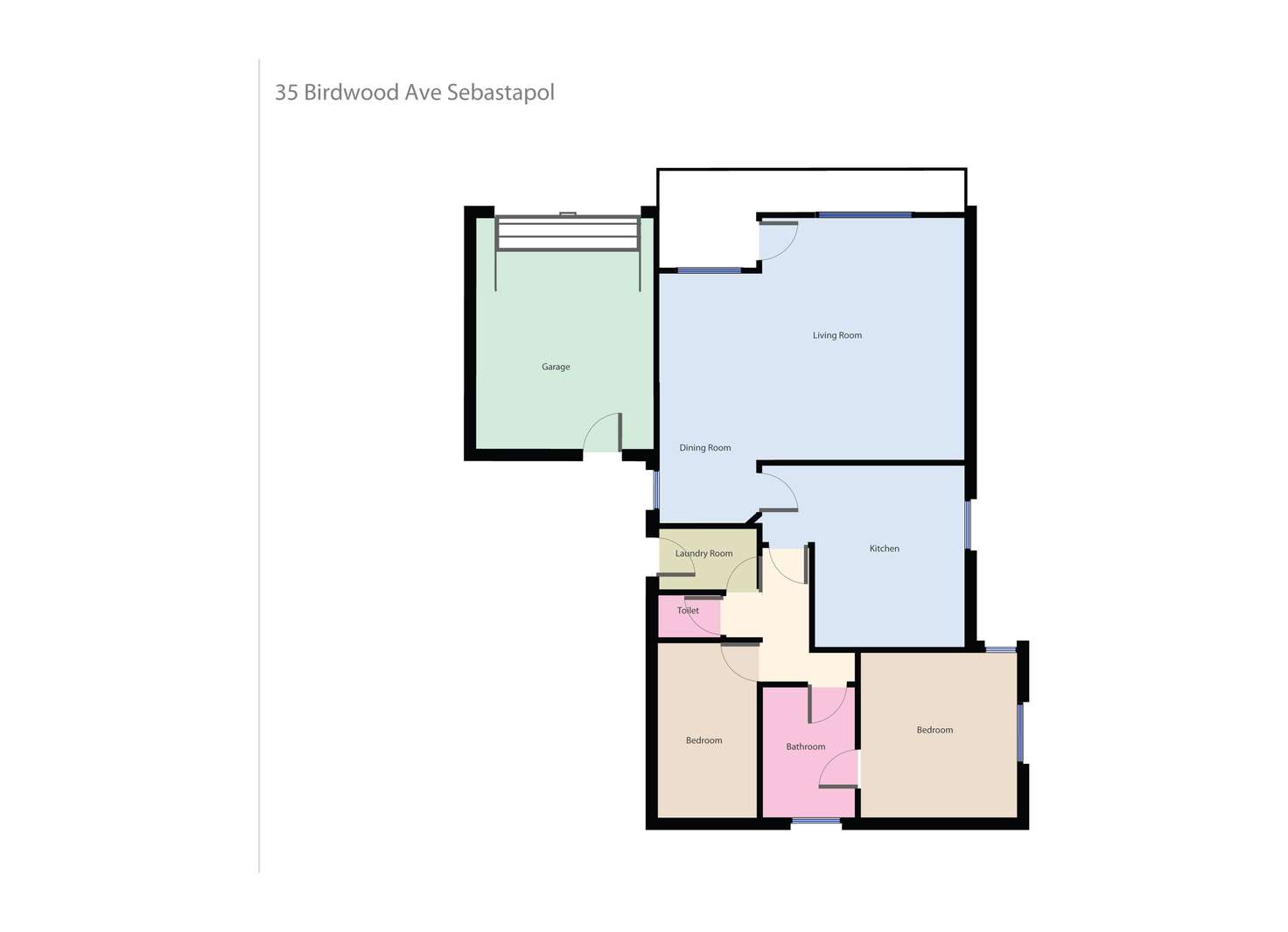 Floorplan of Homely house listing, 35 Birdwood Avenue, Sebastopol VIC 3356