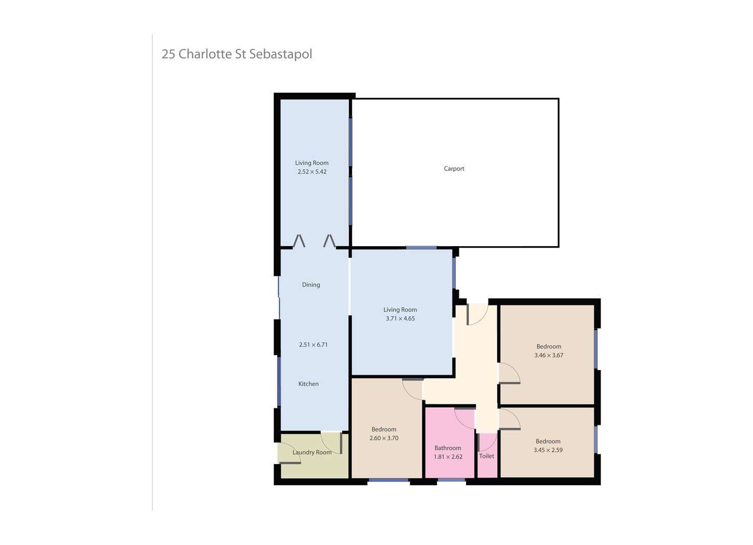 Floorplan of Homely house listing, 23 Charlotte Street, Sebastopol VIC 3356