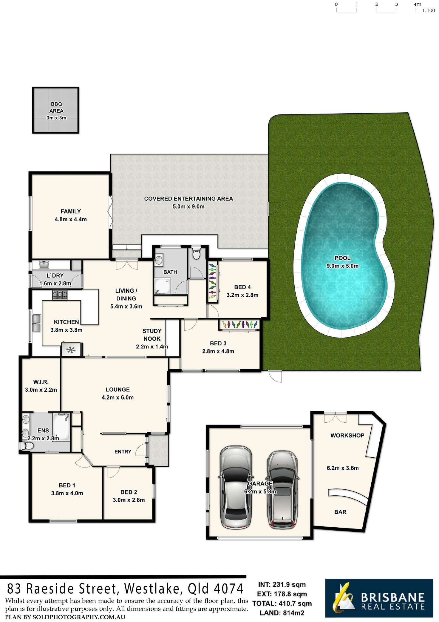 Floorplan of Homely house listing, 83 Raeside Street, Westlake QLD 4074