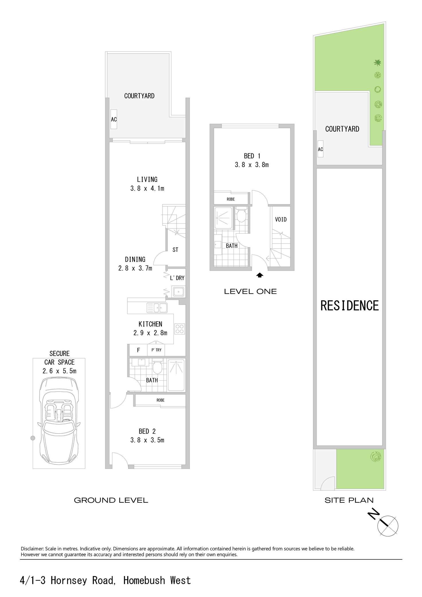 Floorplan of Homely apartment listing, 4/1-3 Hornsey Road, Homebush West NSW 2140