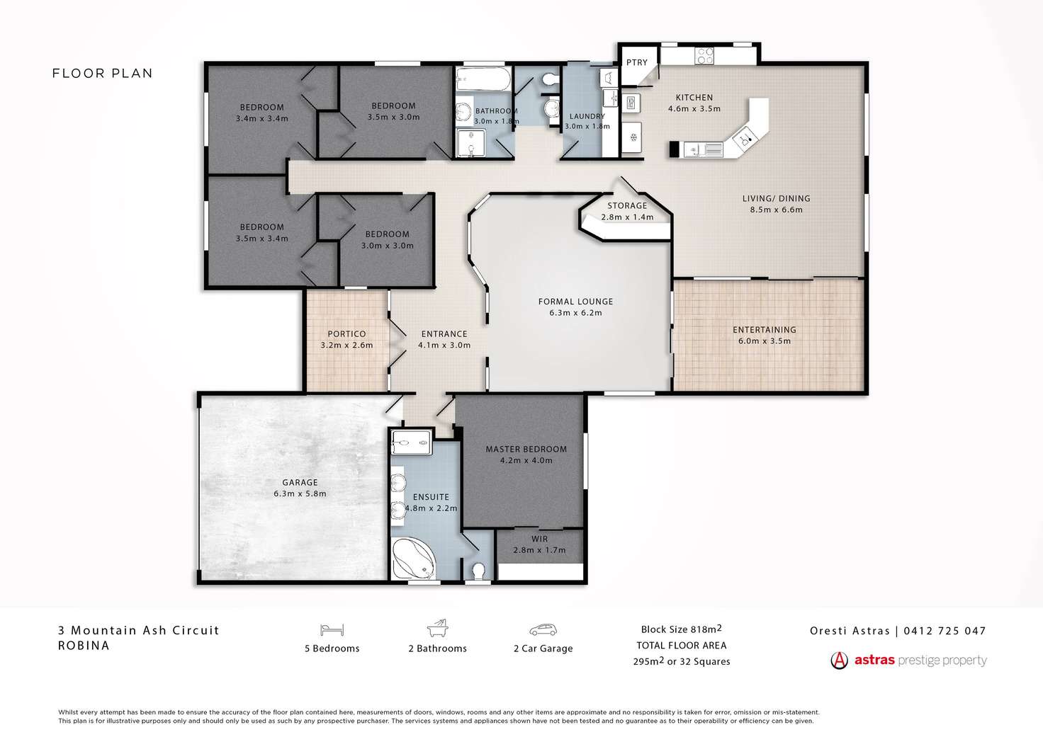 Floorplan of Homely house listing, 3 Mountain Ash Circuit, Robina QLD 4226