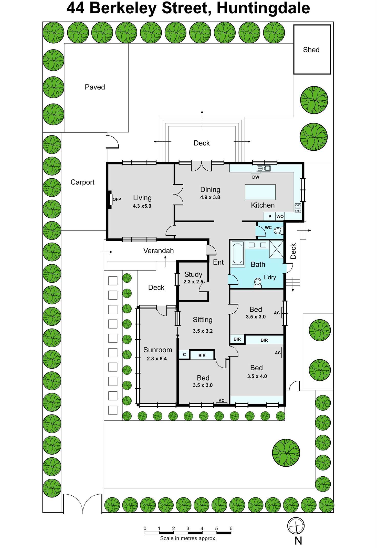 Floorplan of Homely house listing, 44 Berkeley Street, Huntingdale VIC 3166