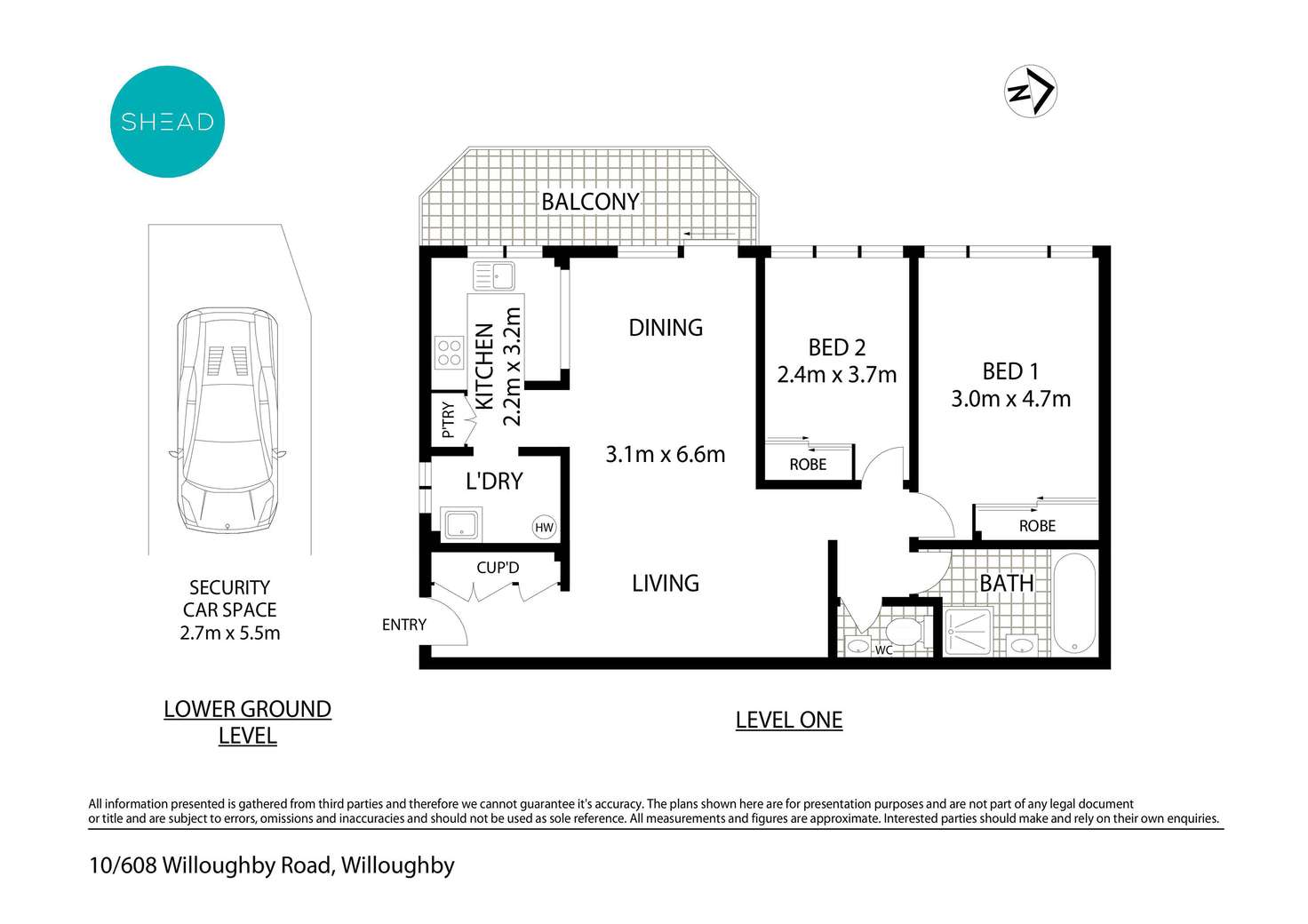 Floorplan of Homely apartment listing, 10/608 Willoughby Road, Willoughby NSW 2068