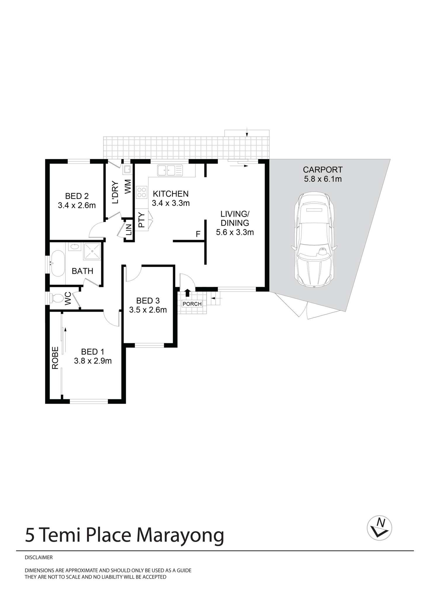 Floorplan of Homely house listing, 5 Temi Place, Marayong NSW 2148