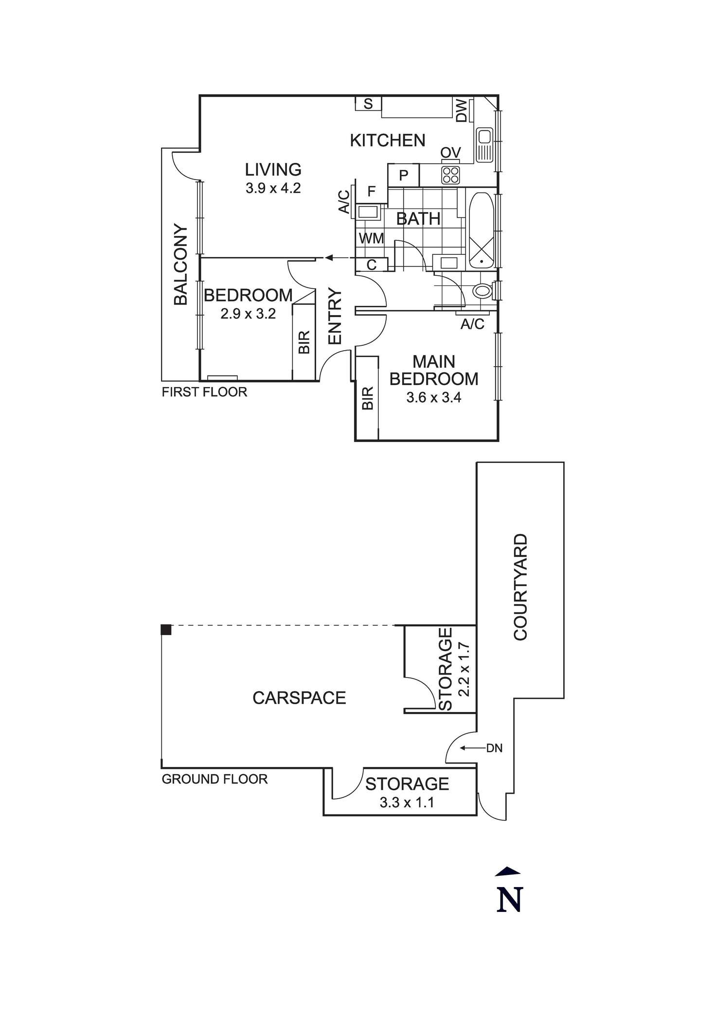 Floorplan of Homely apartment listing, 2/22 Blyth Street, Brunswick VIC 3056