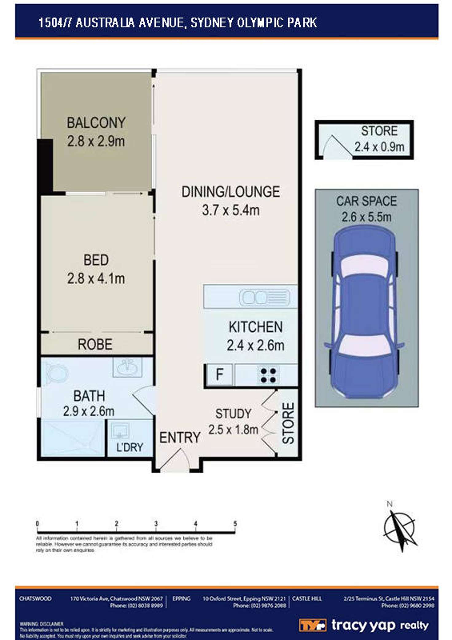 Floorplan of Homely apartment listing, 1504/7 Australia Avenue, Sydney Olympic Park NSW 2127