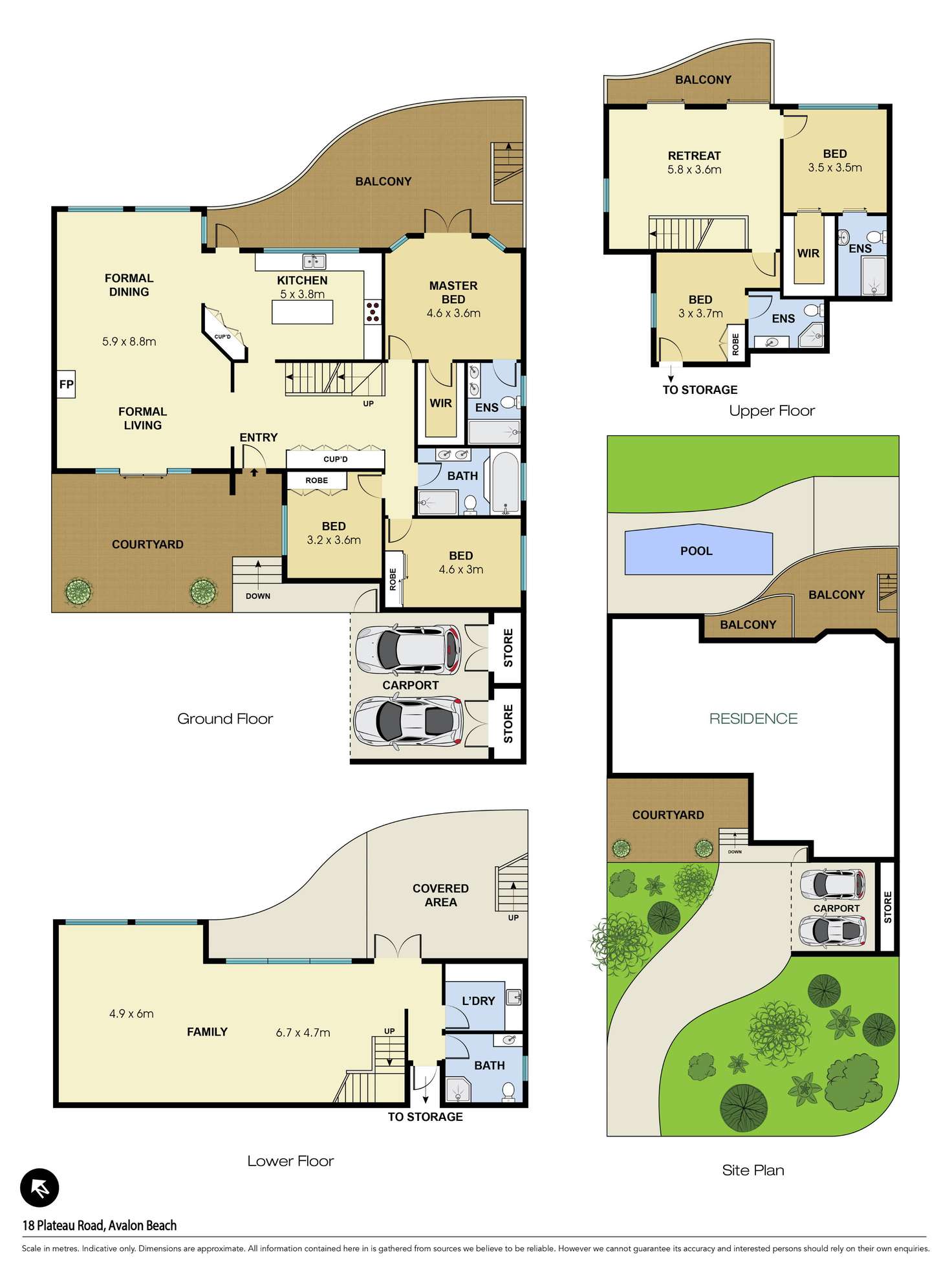 Floorplan of Homely house listing, 18 Plateau Road, Avalon Beach NSW 2107