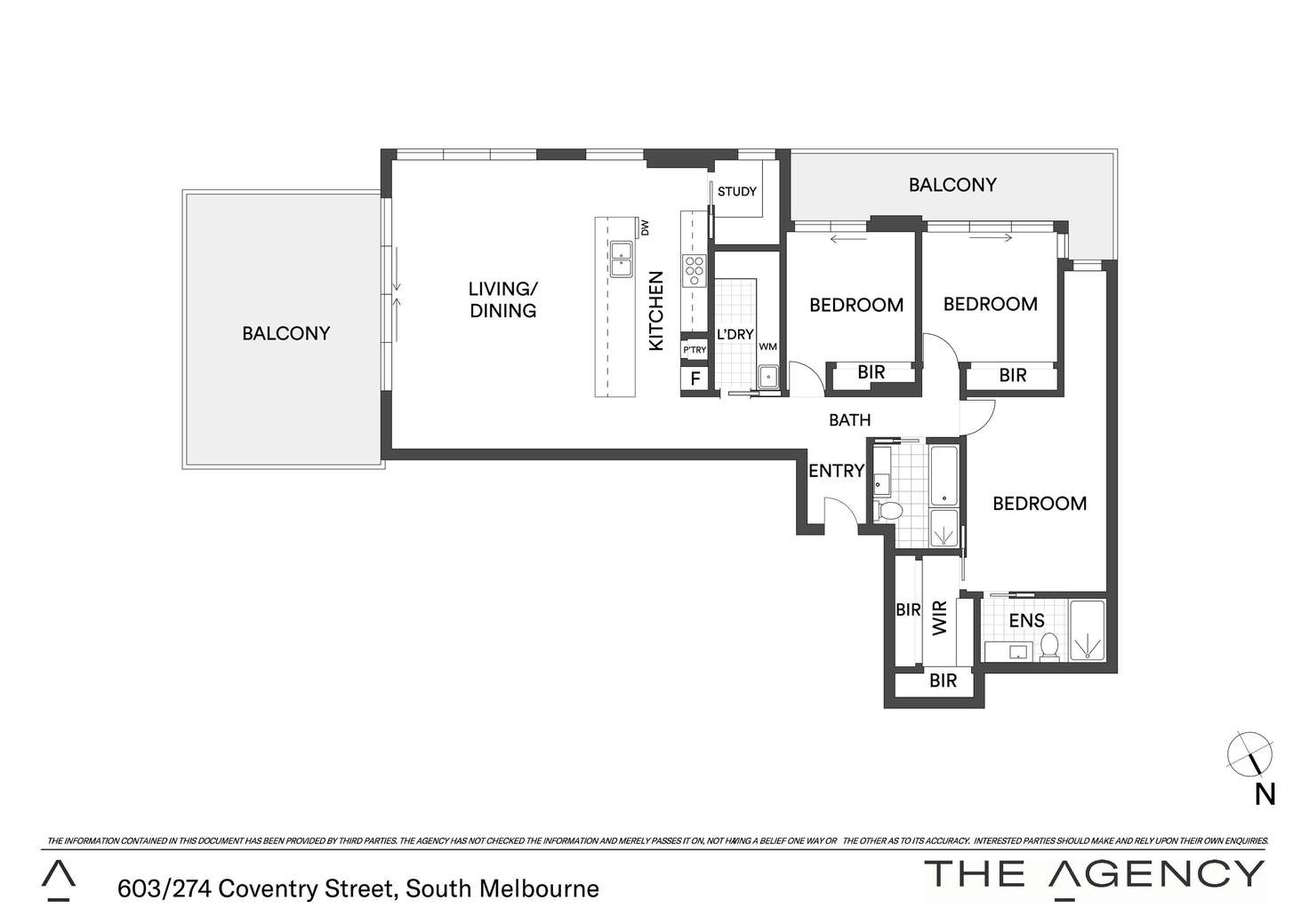 Floorplan of Homely apartment listing, 603/274 Coventry Street, South Melbourne VIC 3205