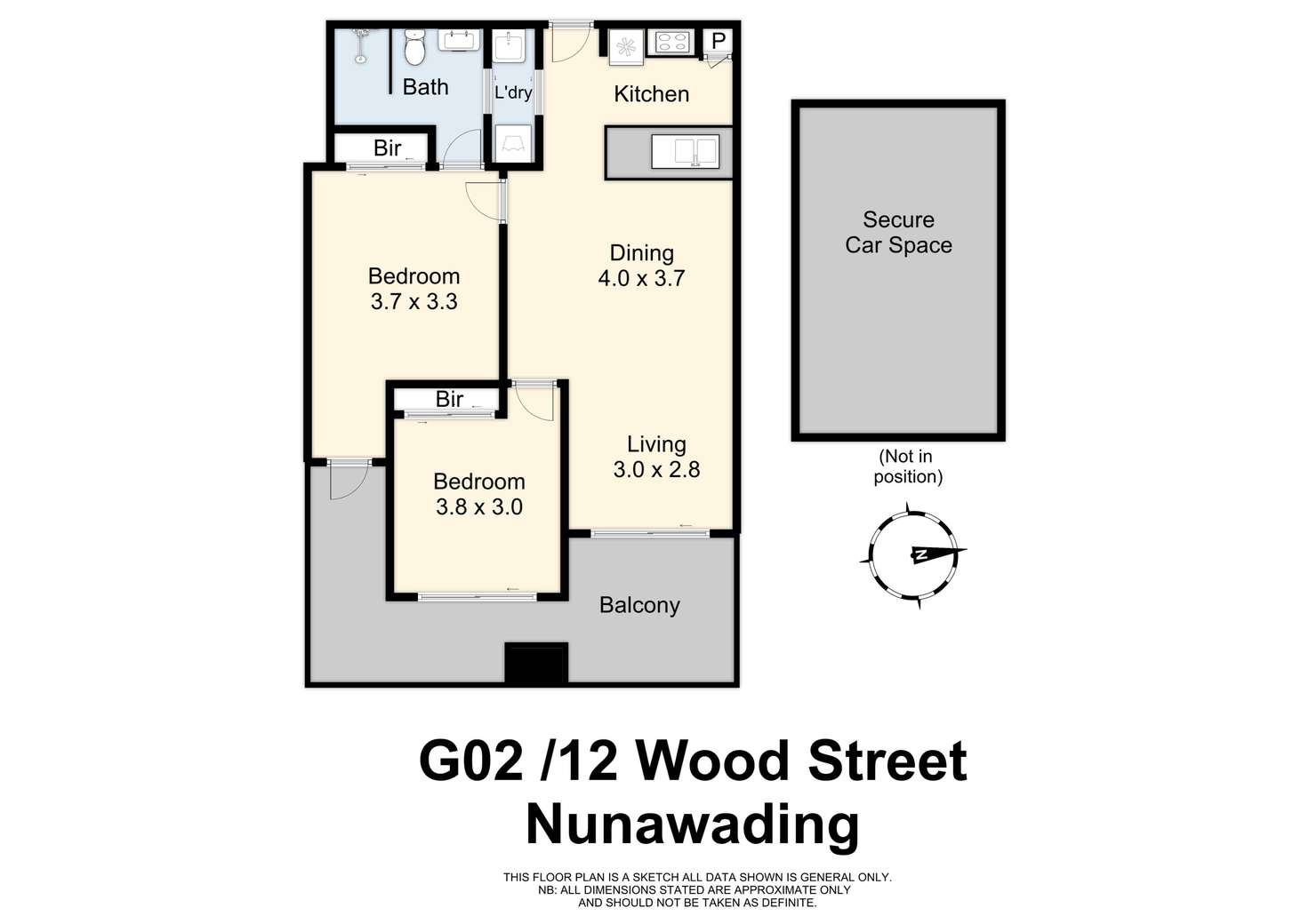 Floorplan of Homely apartment listing, G02/12 Wood Street, Nunawading VIC 3131