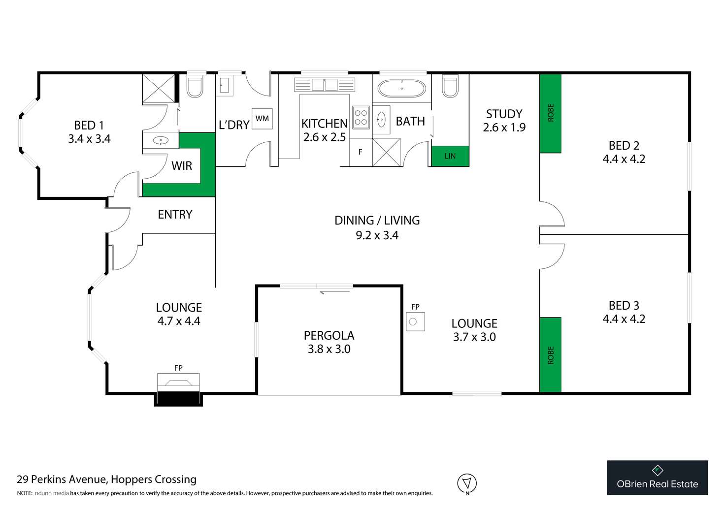 Floorplan of Homely house listing, 29 Perkins Avenue, Hoppers Crossing VIC 3029