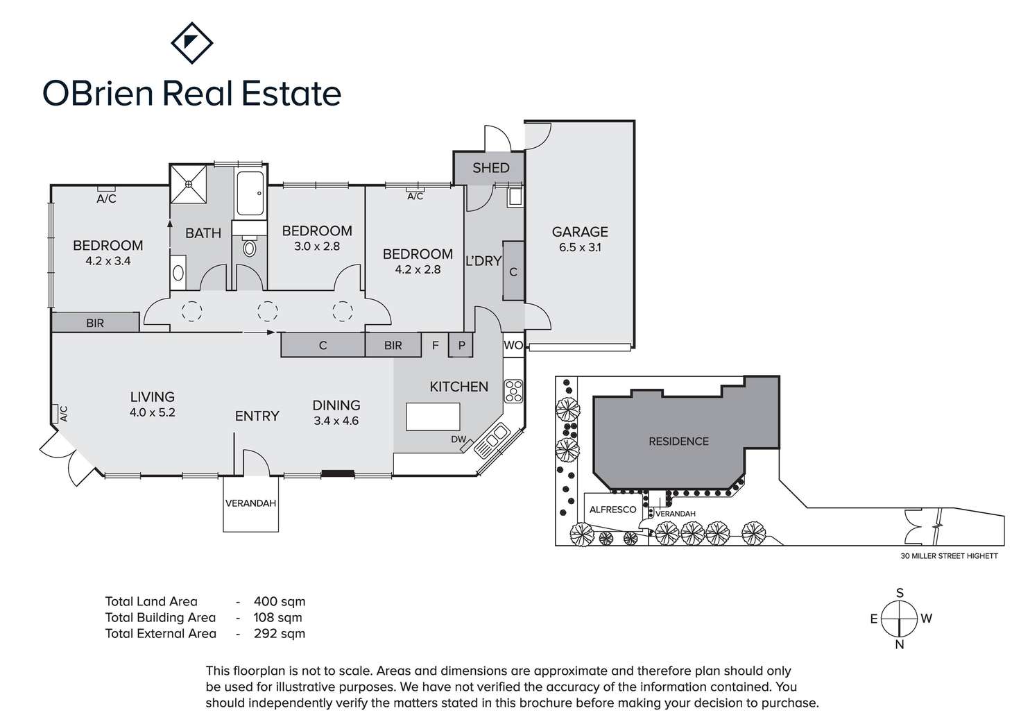 Floorplan of Homely townhouse listing, 30a Miller Street, Highett VIC 3190