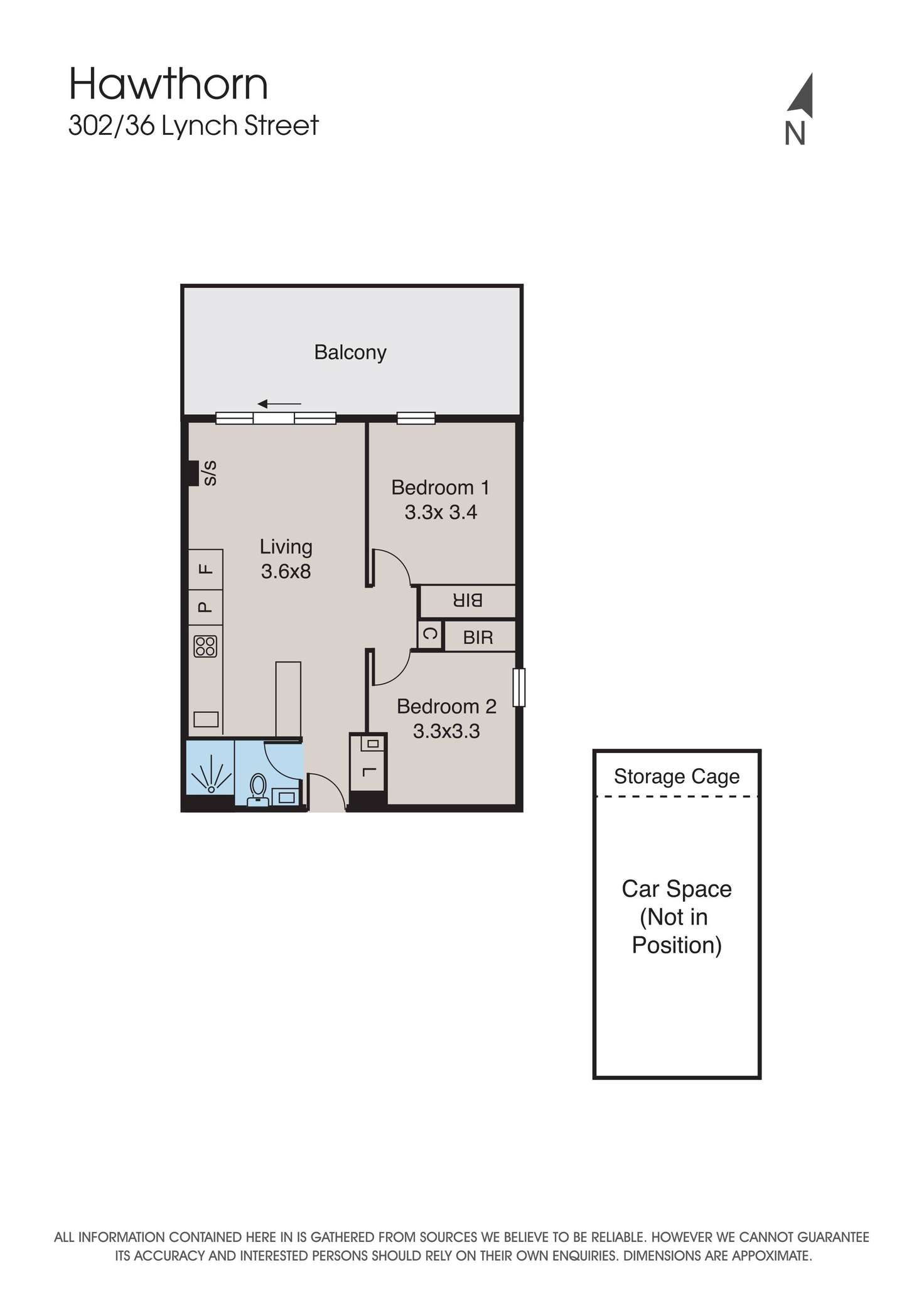 Floorplan of Homely apartment listing, 302/36 Lynch Street, Hawthorn VIC 3122