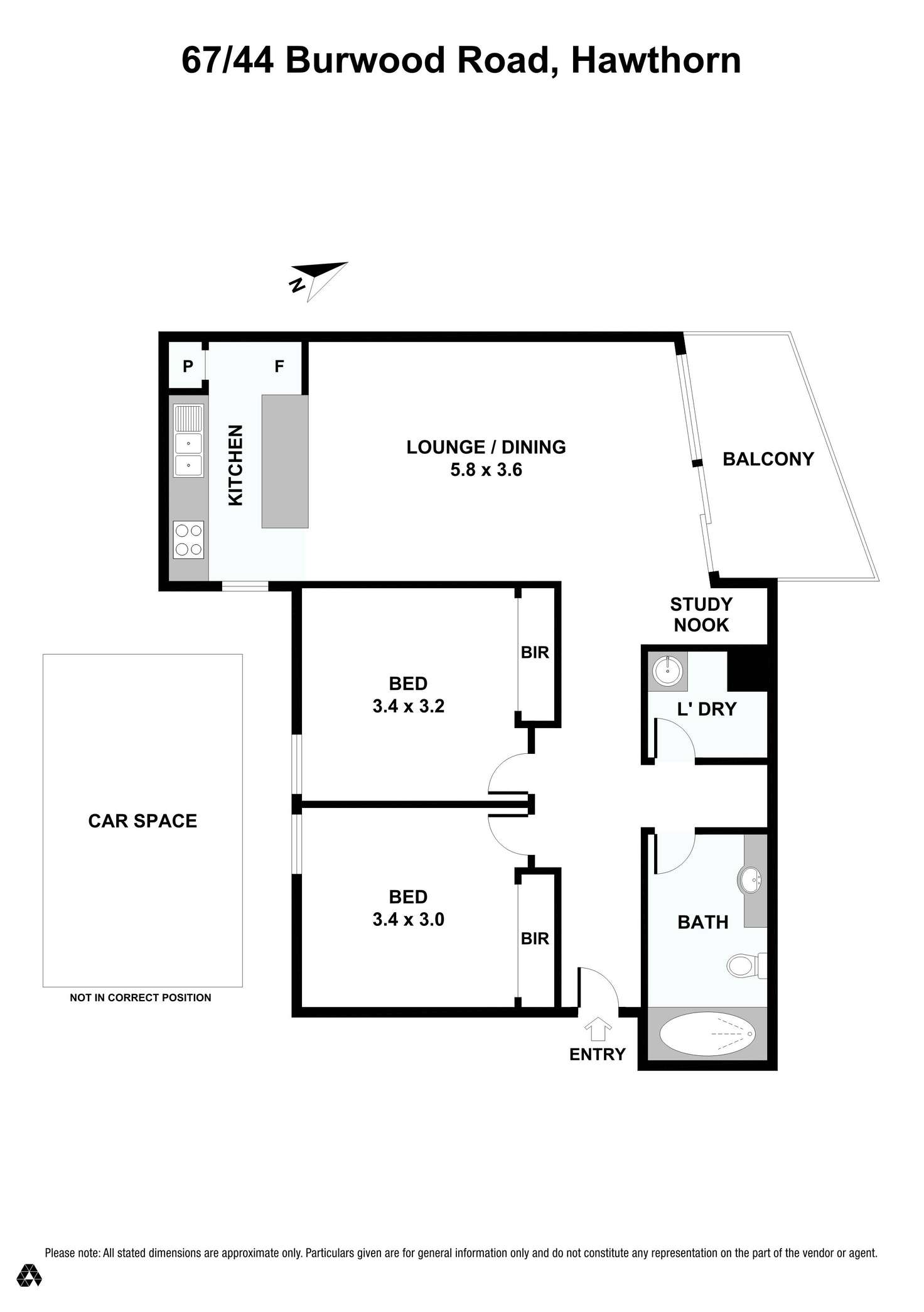 Floorplan of Homely apartment listing, 67/44 Burwood Road, Hawthorn VIC 3122