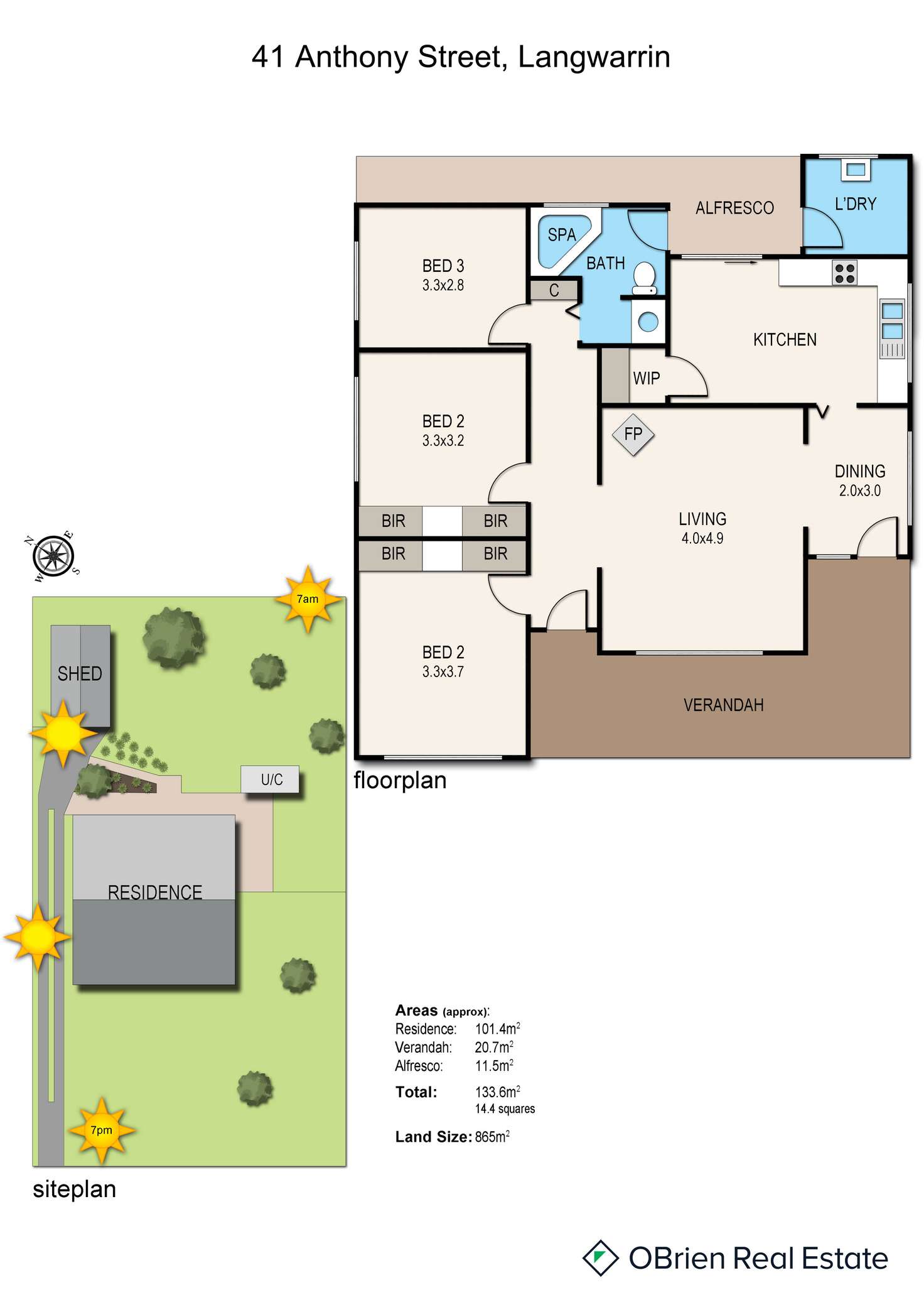 Floorplan of Homely house listing, 41 Anthony Street, Langwarrin VIC 3910