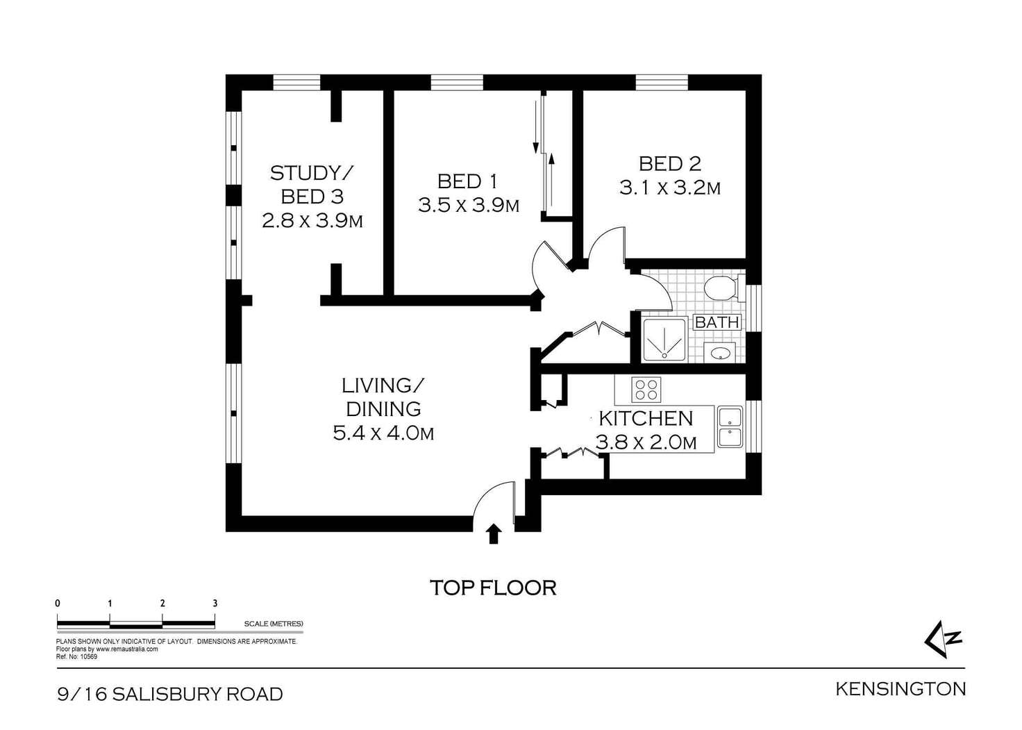 Floorplan of Homely apartment listing, 9/16 Salisbury Road, Kensington NSW 2033