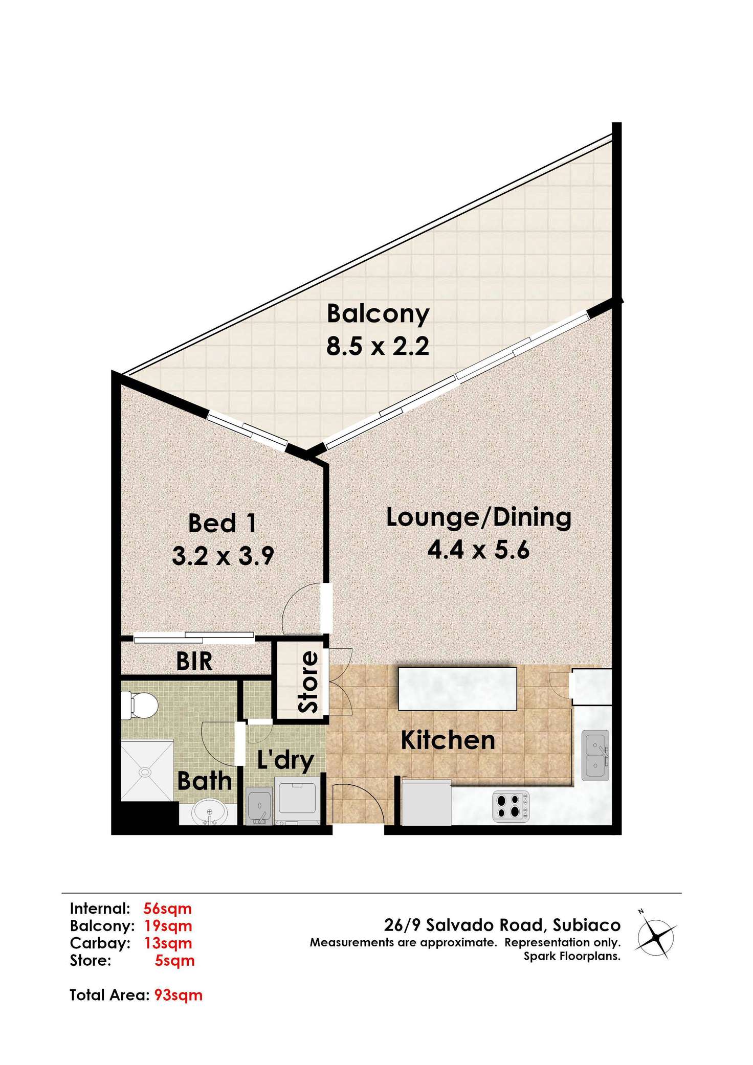 Floorplan of Homely apartment listing, 26/9 Salvado Road, Subiaco WA 6008