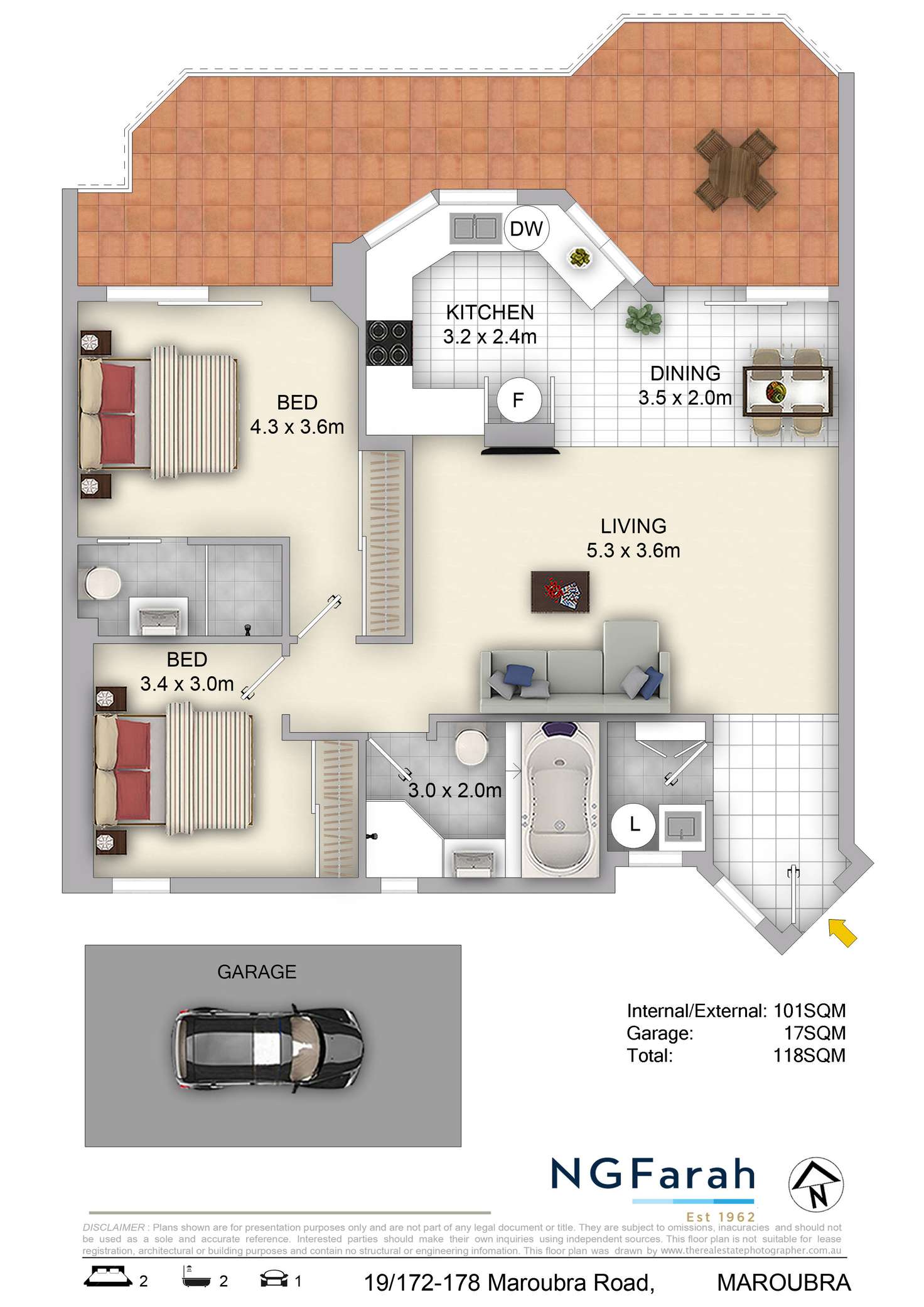 Floorplan of Homely apartment listing, 19/172-178 Maroubra Road, Maroubra NSW 2035