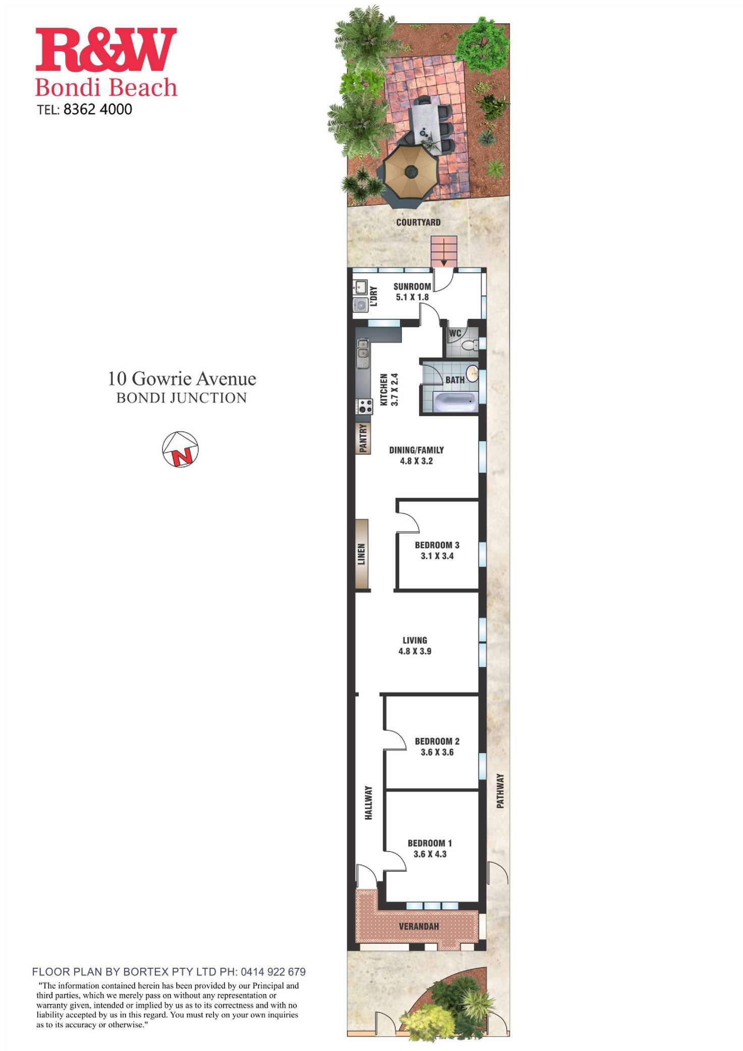 Floorplan of Homely semiDetached listing, 10 Gowrie Avenue, Bondi Junction NSW 2022
