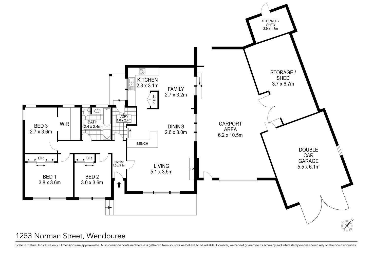 Floorplan of Homely house listing, 1253 Norman Street, Wendouree VIC 3355