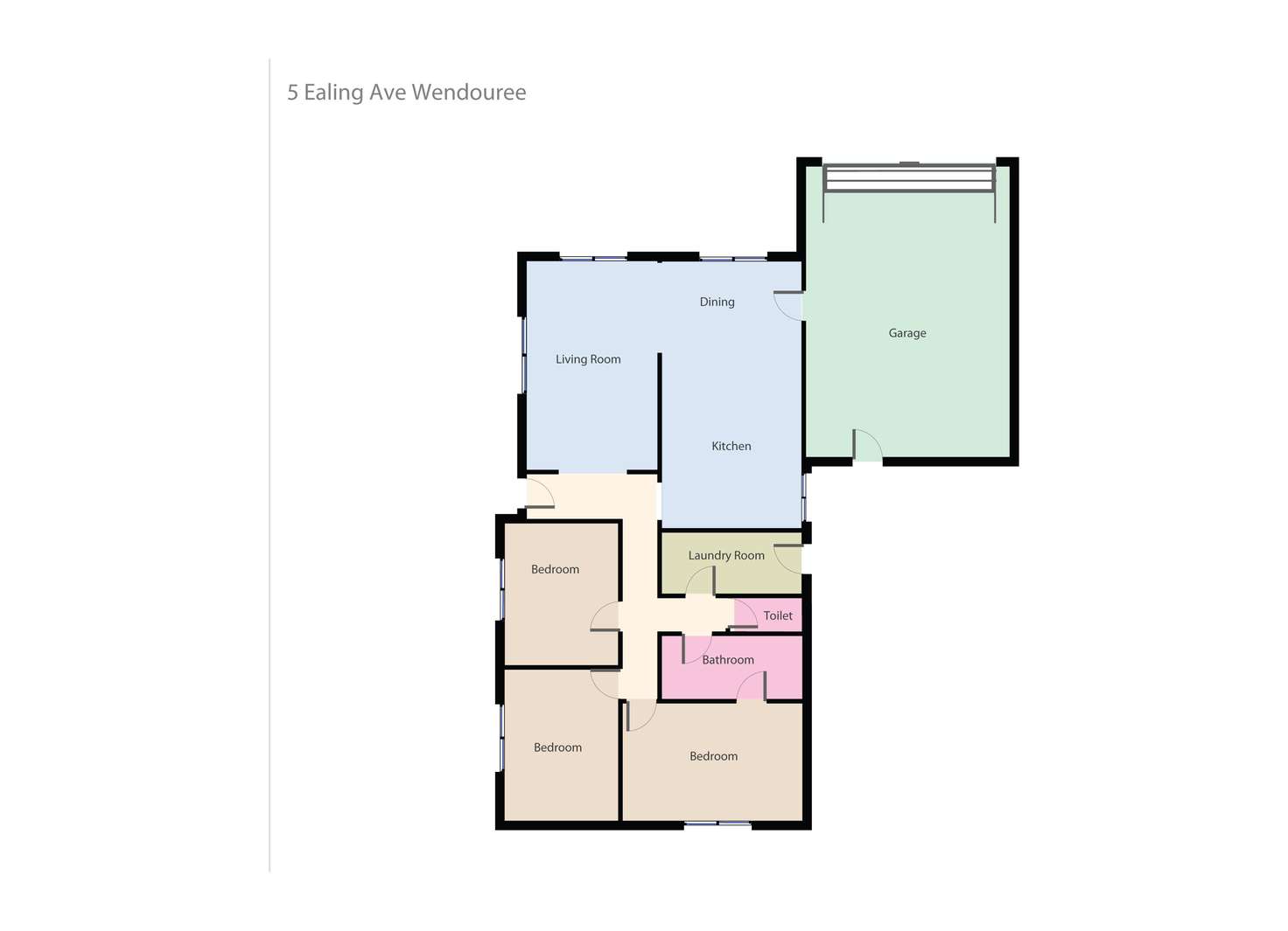 Floorplan of Homely house listing, 5 Ealing Avenue, Wendouree VIC 3355