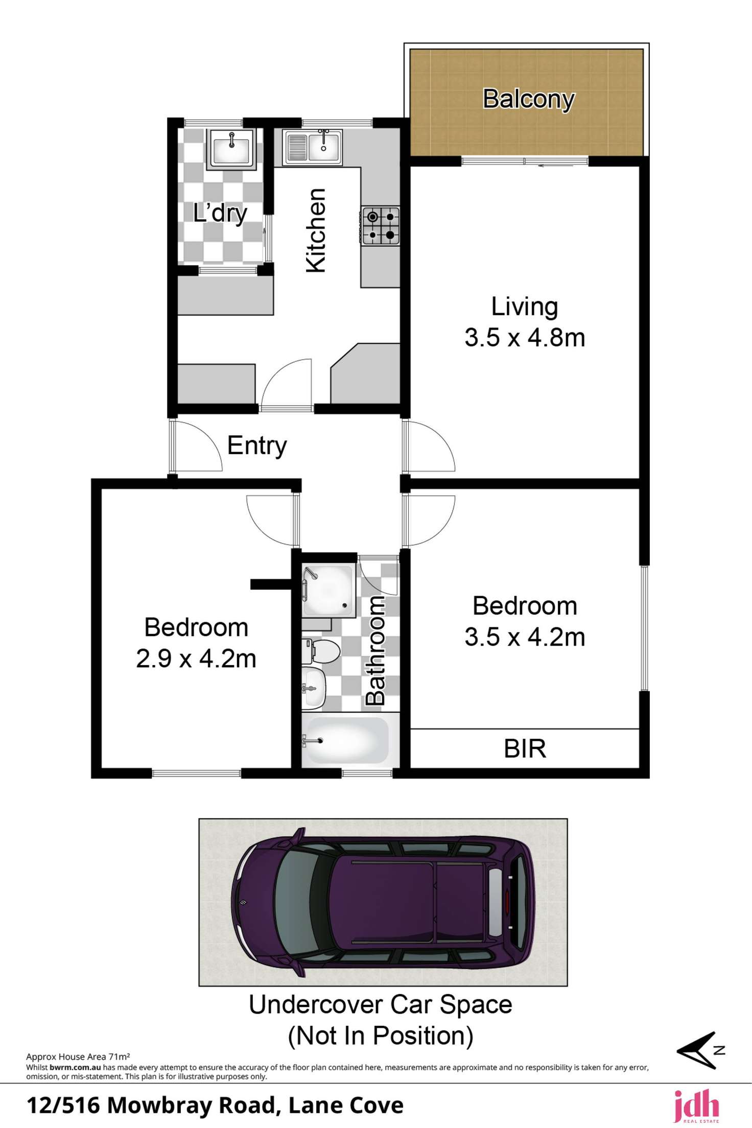 Floorplan of Homely apartment listing, 12/516 Mowbray Road, Lane Cove NSW 2066