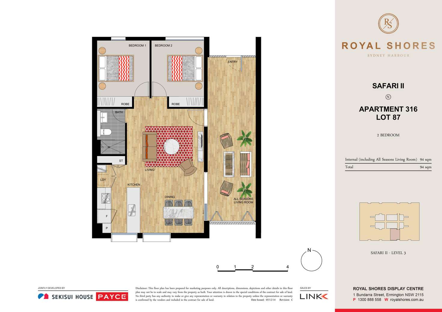 Floorplan of Homely apartment listing, 316/48-56 Bundarra Street, Ermington NSW 2115