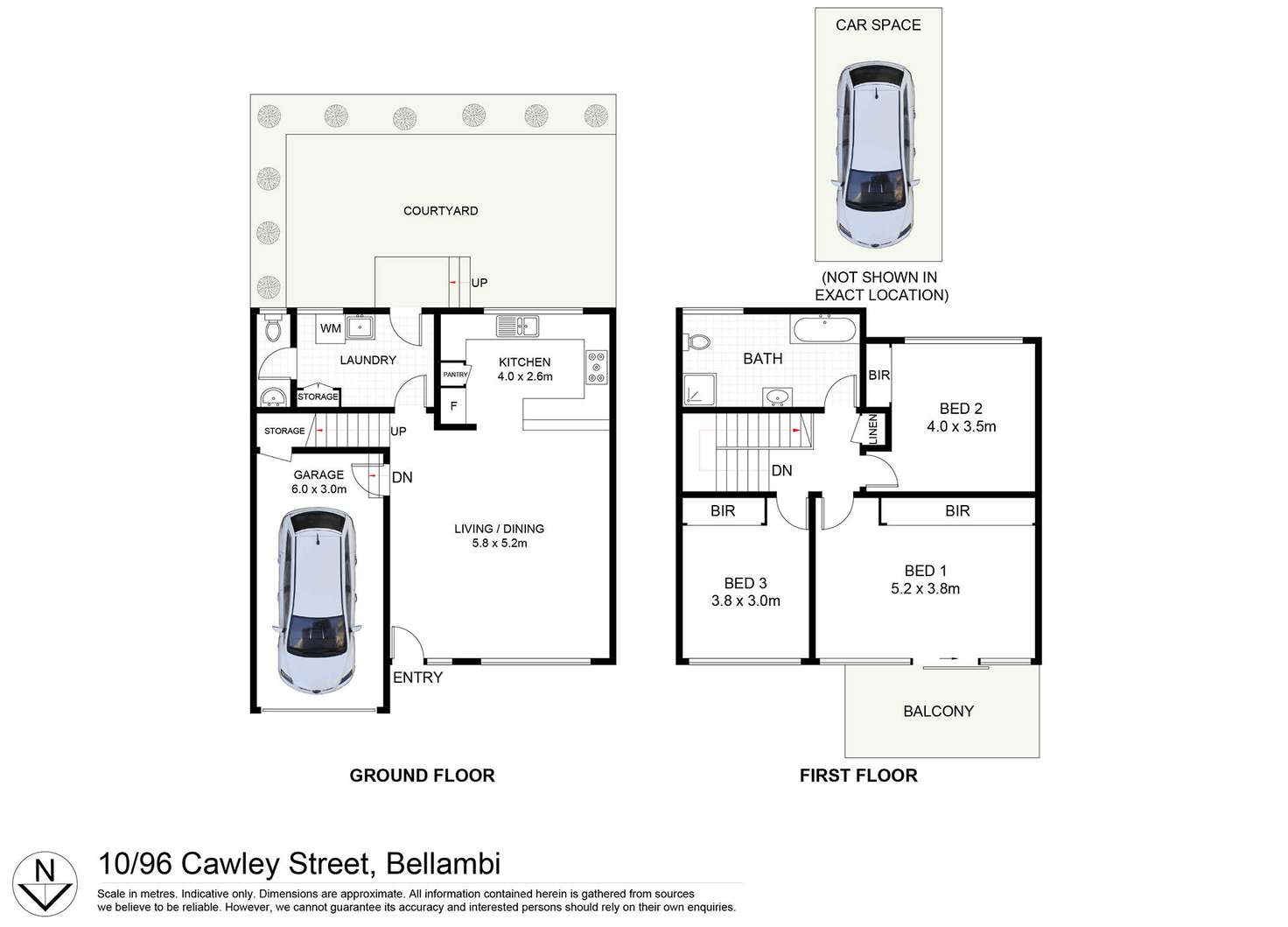 Floorplan of Homely townhouse listing, 10/96-98 Cawley Street, Bellambi NSW 2518