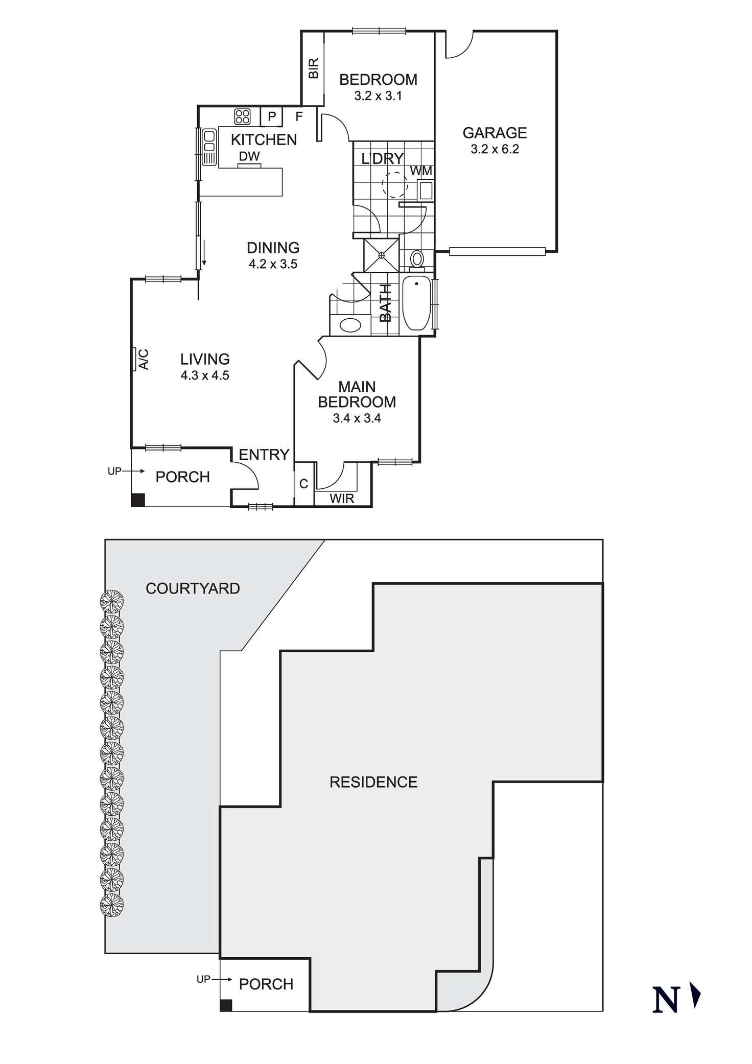 Floorplan of Homely house listing, 1/320 Bell Street, Coburg VIC 3058
