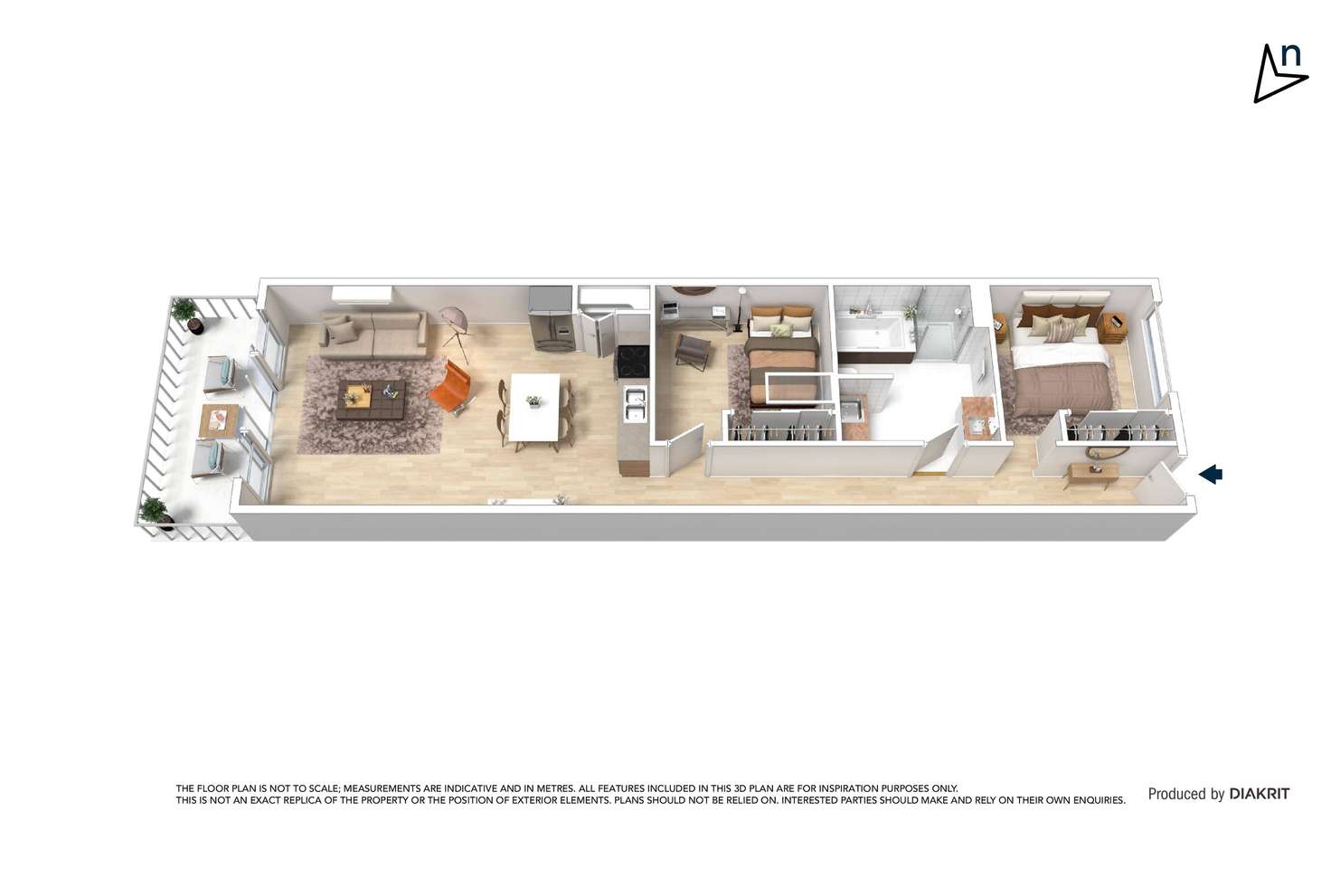 Floorplan of Homely apartment listing, 202/88 Epping Road, Epping VIC 3076