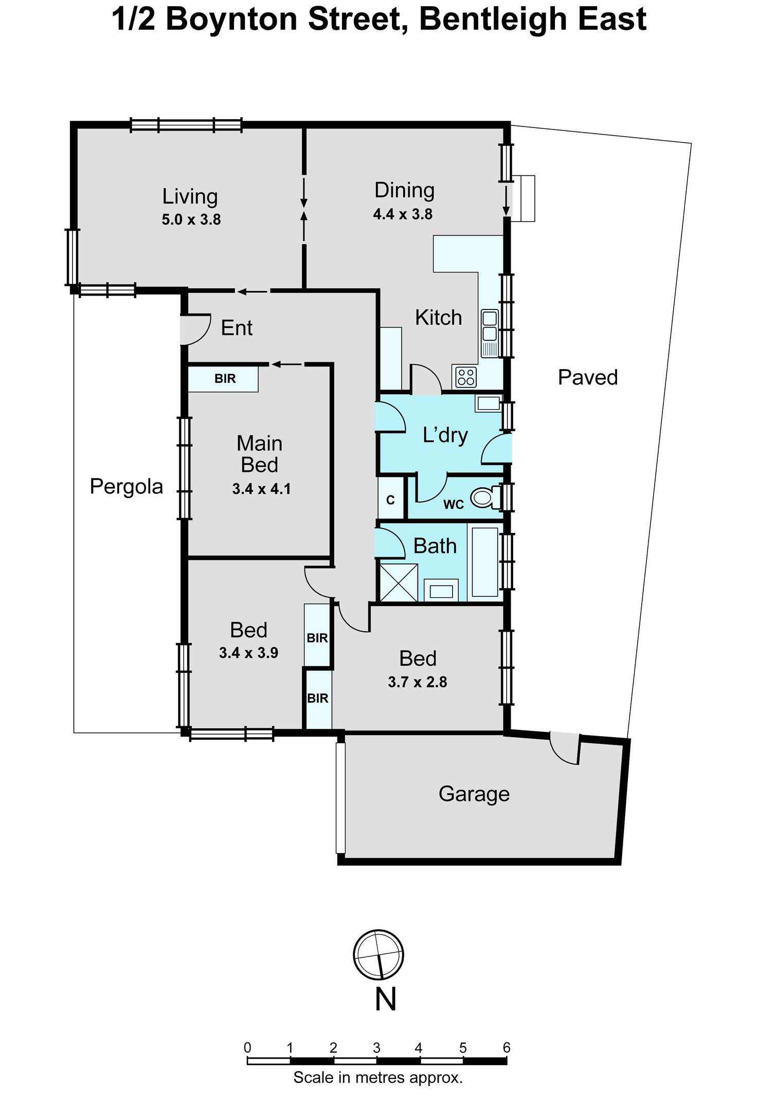 Floorplan of Homely unit listing, 1/2 Boynton Street, Bentleigh East VIC 3165