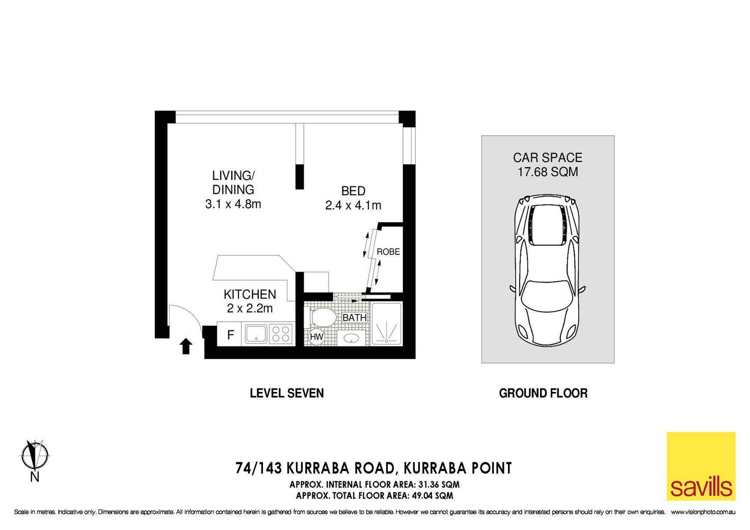 Floorplan of Homely studio listing, 74/143 Kurraba Road, Kurraba Point NSW 2089