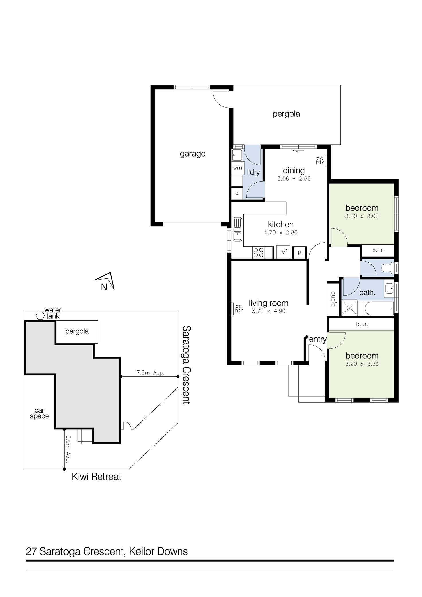 Floorplan of Homely unit listing, 27 Saratoga Crescent, Keilor Downs VIC 3038