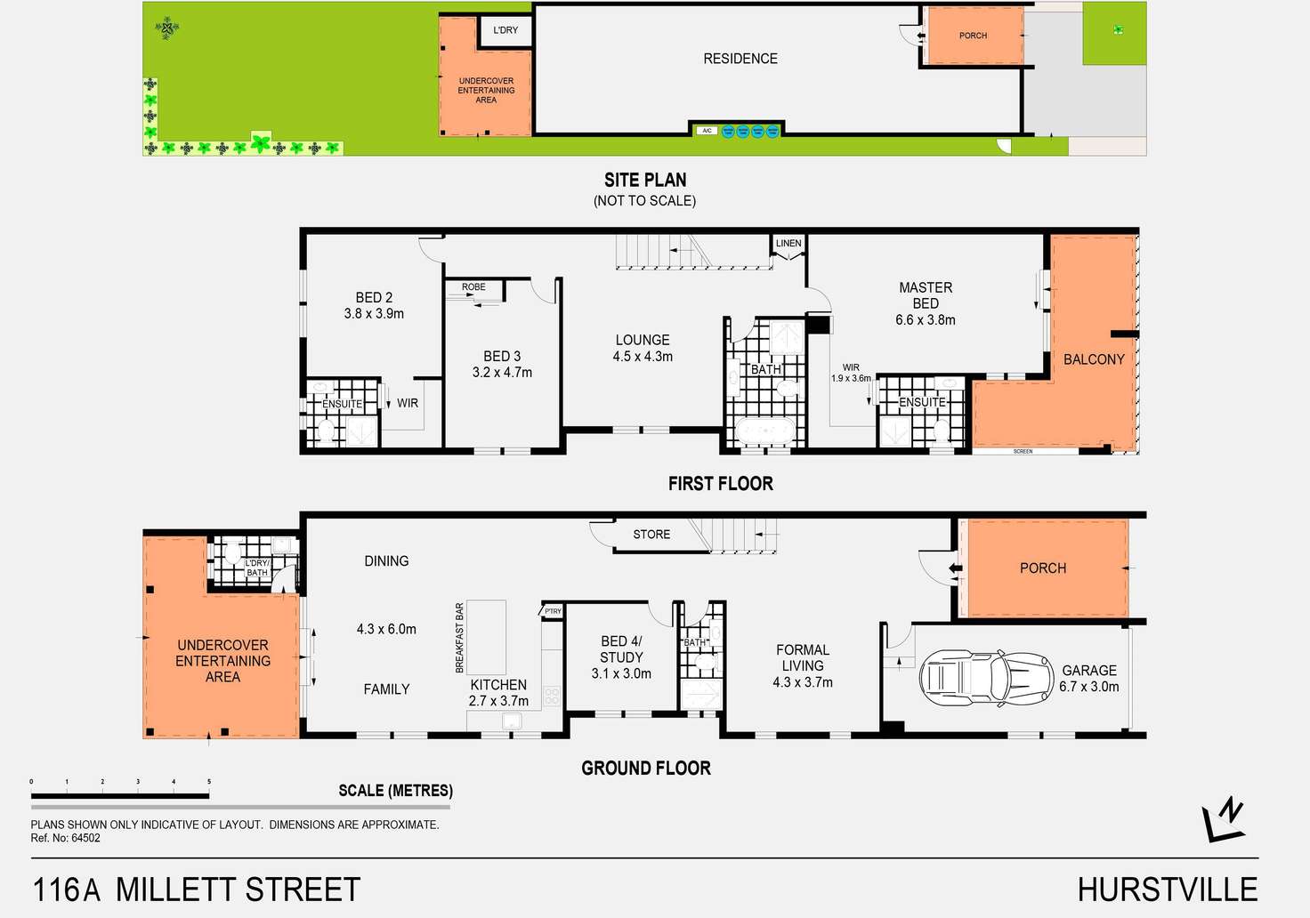 Floorplan of Homely semiDetached listing, 116A Millett Street, Hurstville NSW 2220