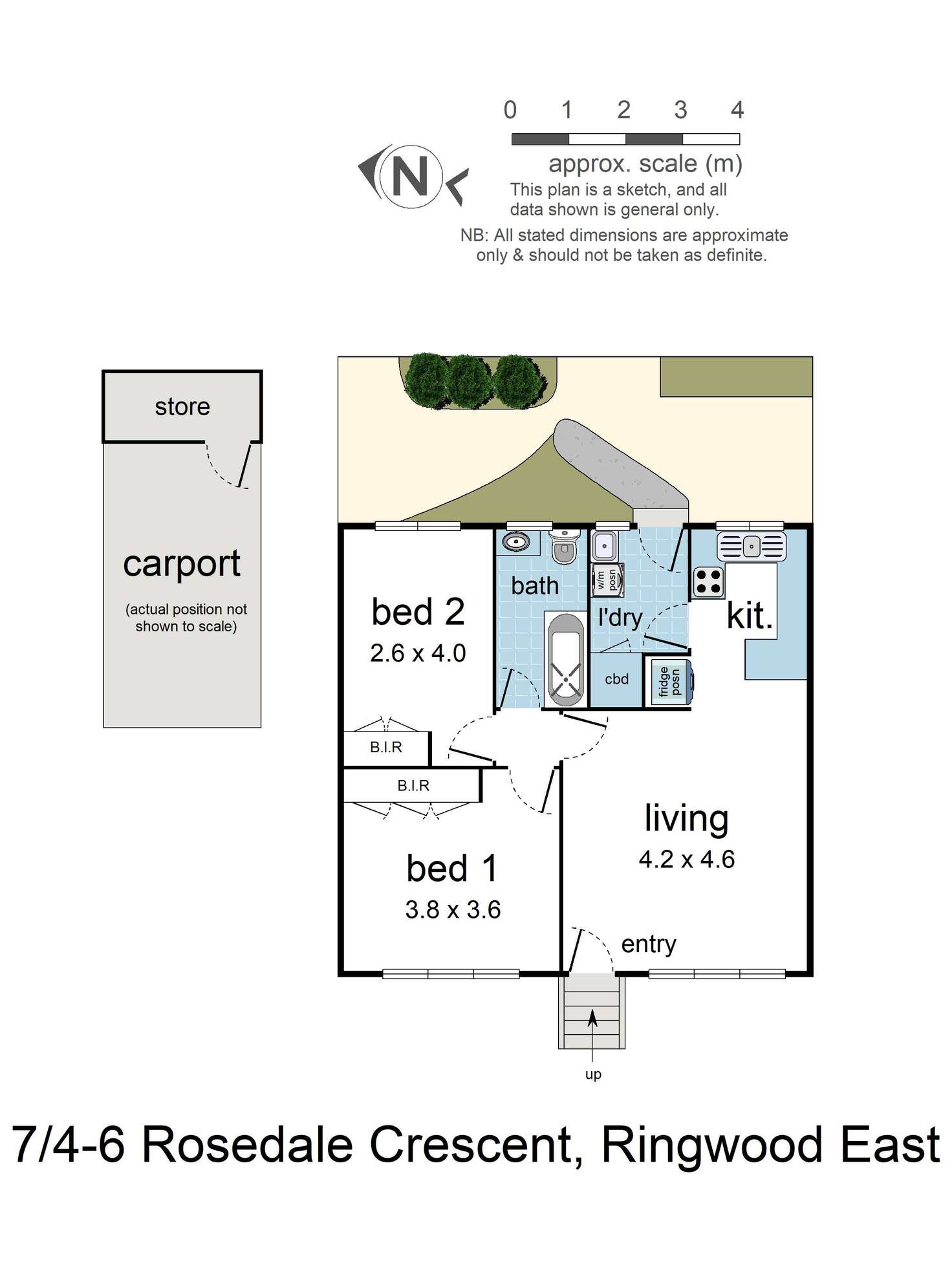 Floorplan of Homely unit listing, 7/4-6 Rosedale Crescent, Ringwood East VIC 3135