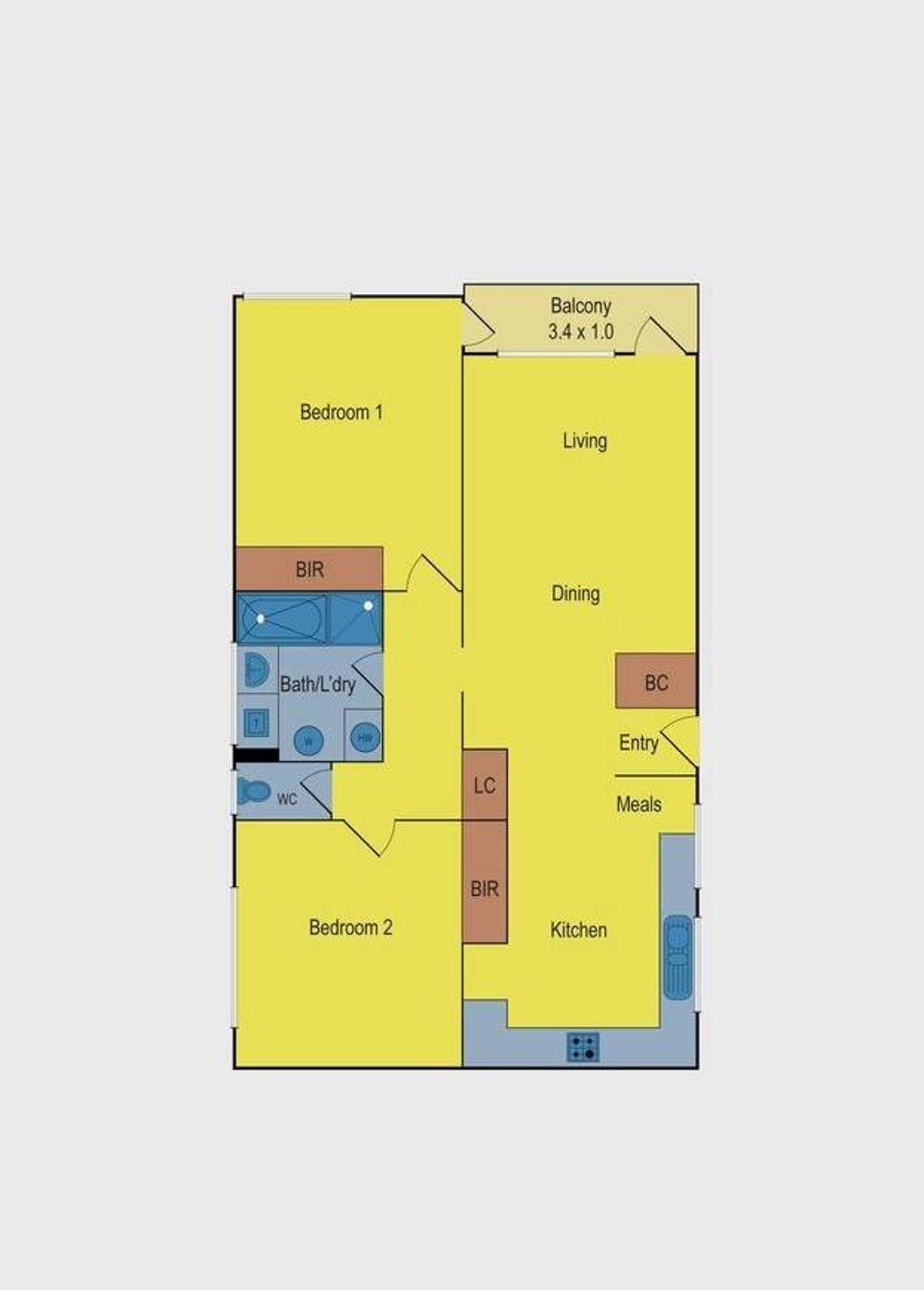 Floorplan of Homely unit listing, 6/23-37 Domain Street, Hadfield VIC 3046