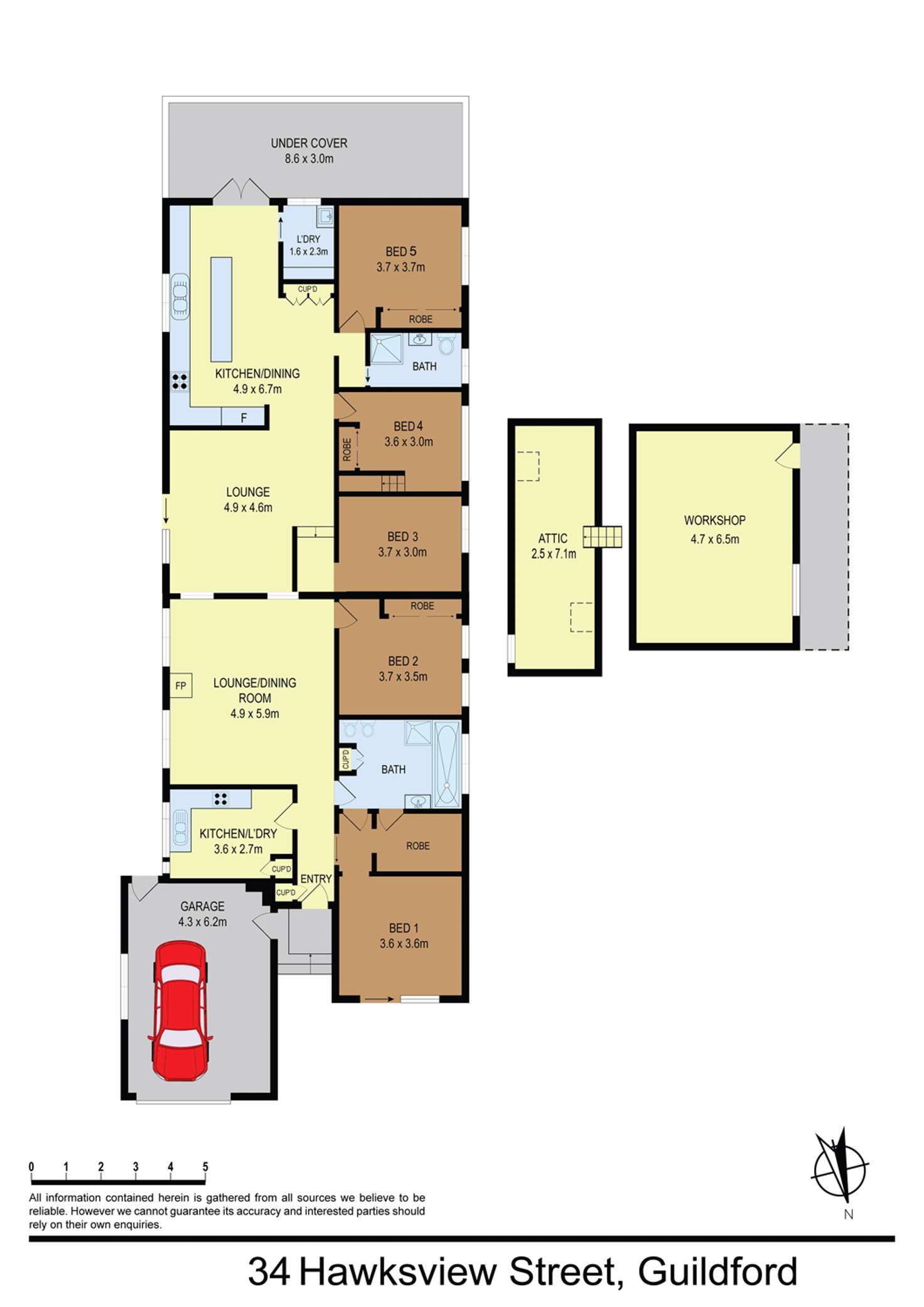 Floorplan of Homely house listing, 34 Hawksview Street, Guildford NSW 2161