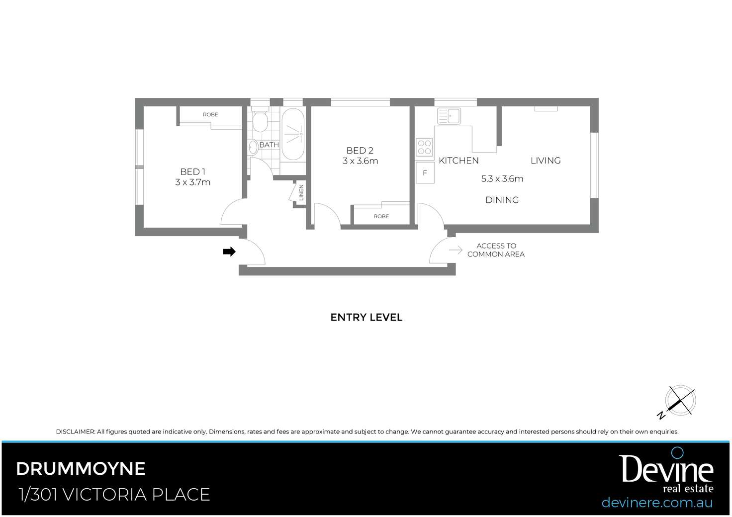 Floorplan of Homely apartment listing, 1/301 Victoria Place, Drummoyne NSW 2047